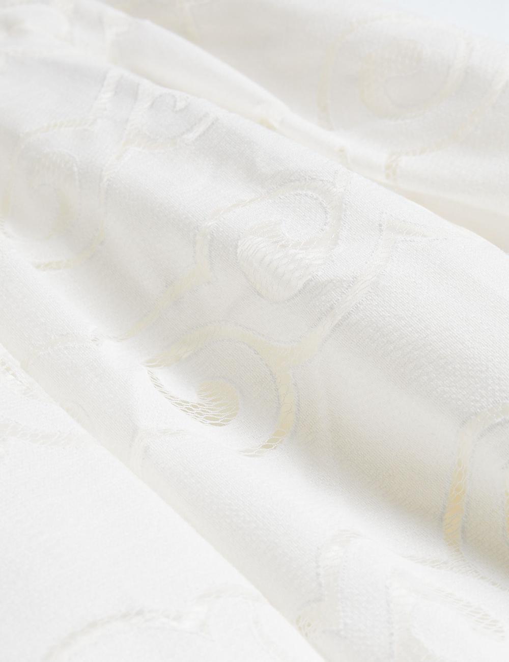 Women Ted Baker AGNEL - Lace Puff Sleeve Cotton Blend Midi Dresses White | KSA  3576-LQEPJ