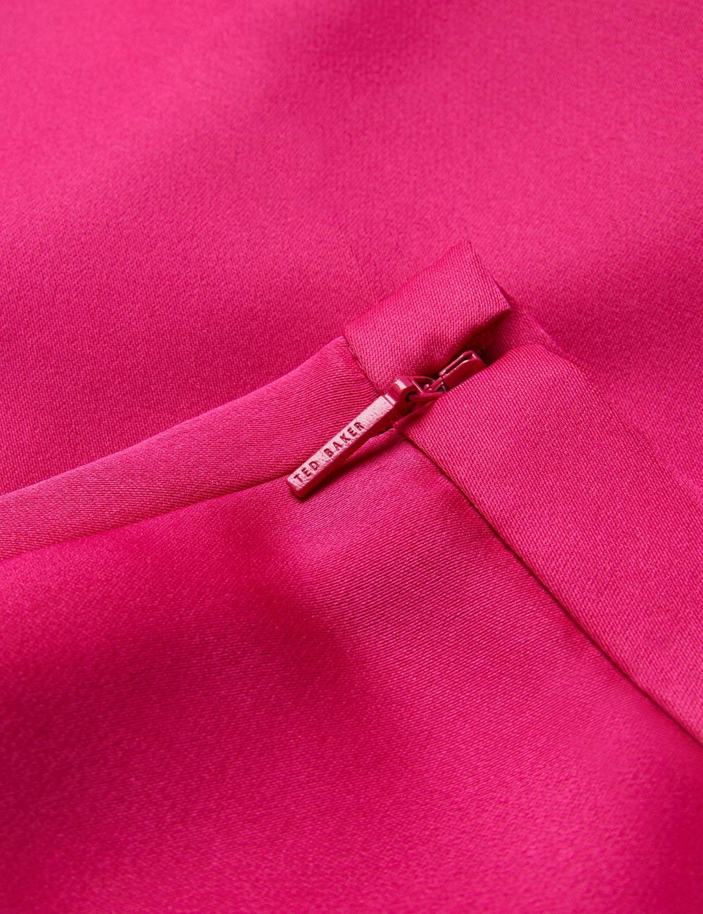 Women Ted Baker AKENIT - Satin Tailored Slim Leg Trousers Fuchsia | KSA  8056-LJNAZ
