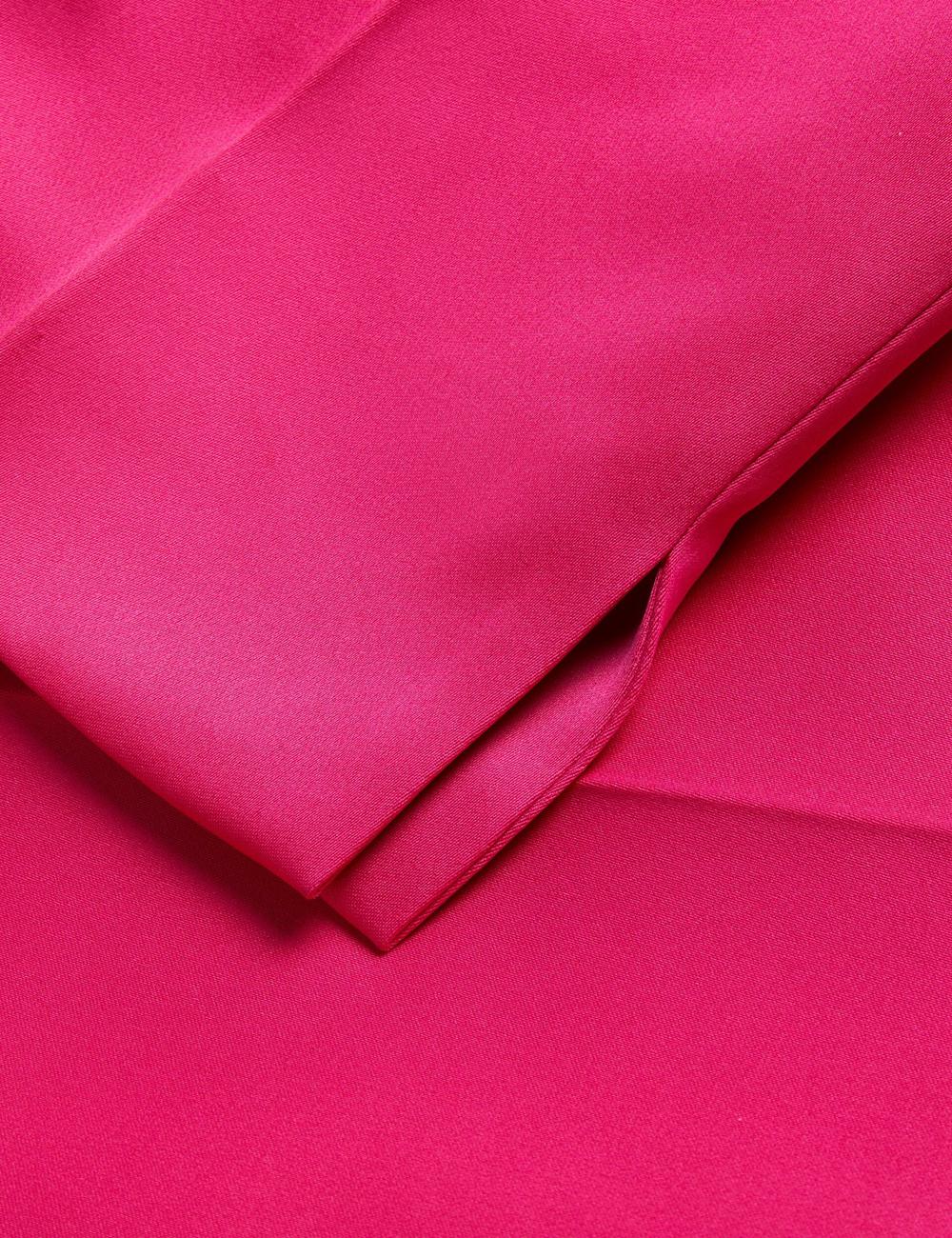 Women Ted Baker AKENIT - Satin Tailored Slim Leg Trousers Fuchsia | KSA  8056-LJNAZ