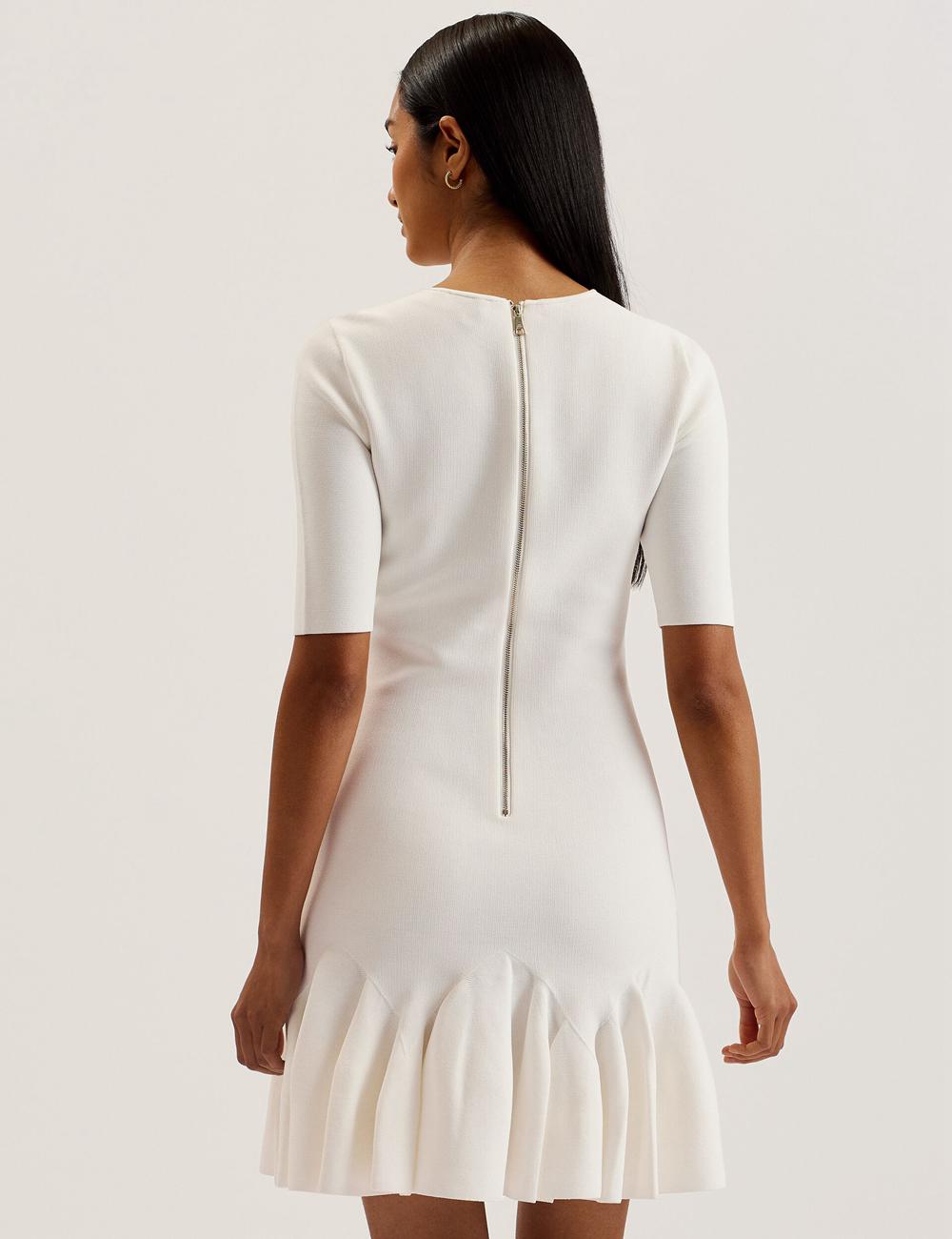 Women Ted Baker ALZANN Mini Dresses Ivory | KSA  4017-DSLAE