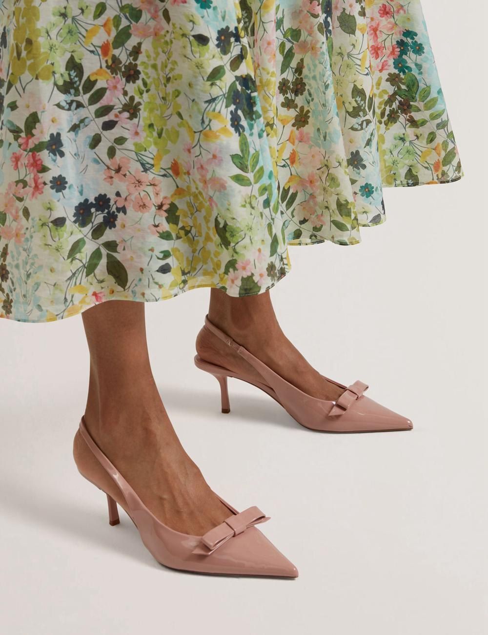 Women Ted Baker AZULLA - Floral A-Line Woven Midi Skirts Ivory | KSA  6798-HKNGD