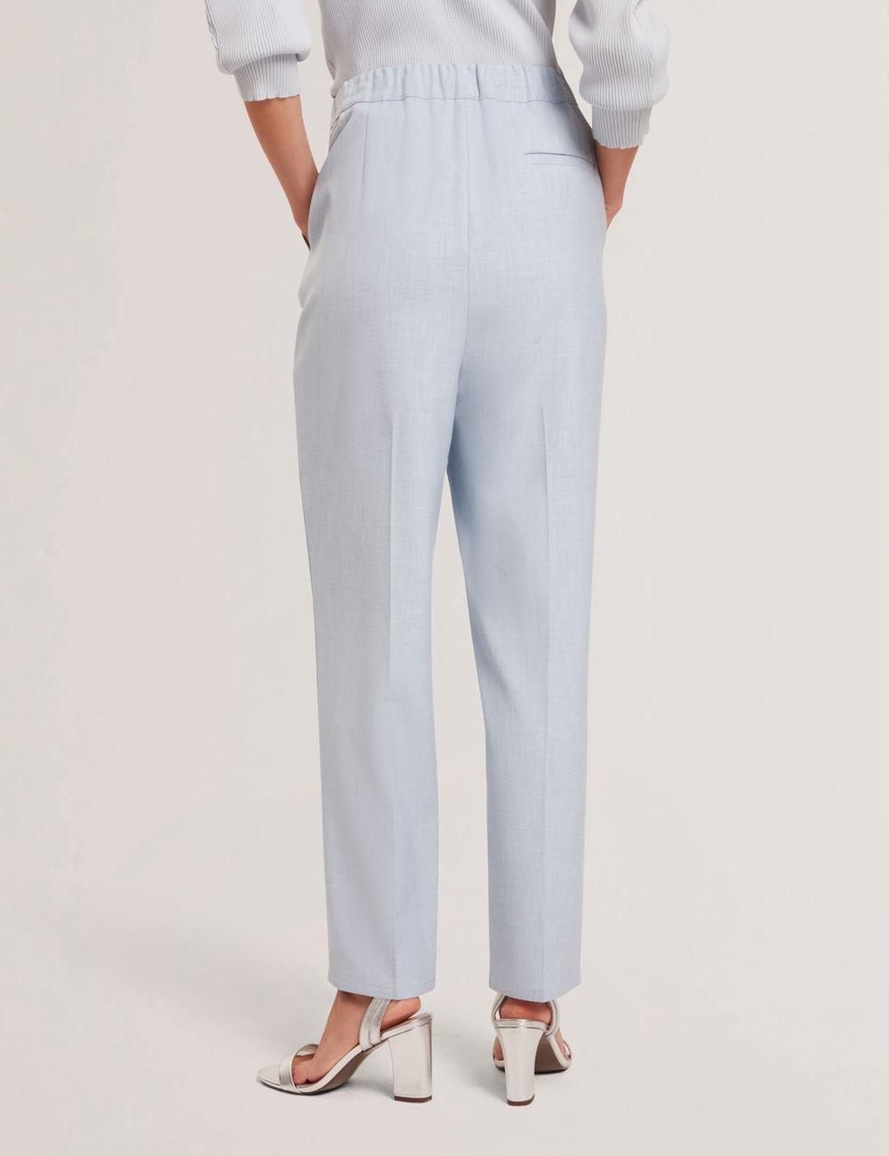 Women Ted Baker BALLIA - Elasticated Waist Tailored Tapered Trousers Blue | KSA  4508-DOWVM