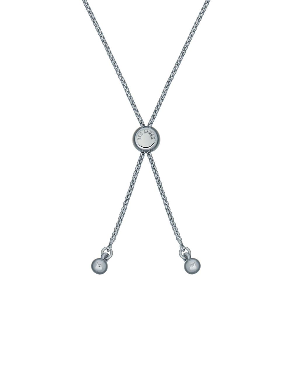 Women Ted Baker BARSET - Crystal Bow Adjustable Bracelets Silver | KSA  4089-ULYSK