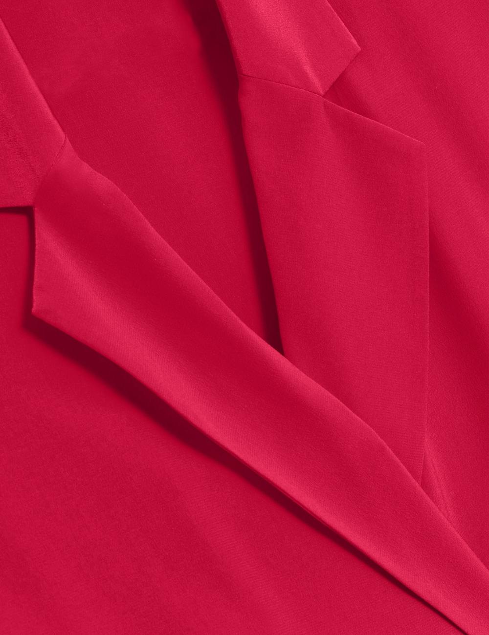 Women Ted Baker CARLOE - Silk Short Sleeve Blazers Fuchsia | KSA  2836-EQOWF