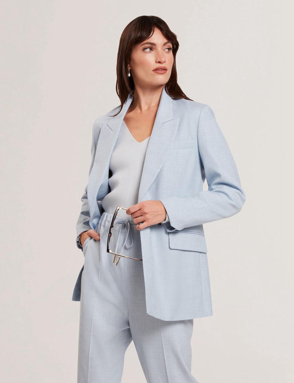 Women Ted Baker CARNI - Relaxed Tailored Single Breasted Blazers Blue | KSA  6291-BRELD