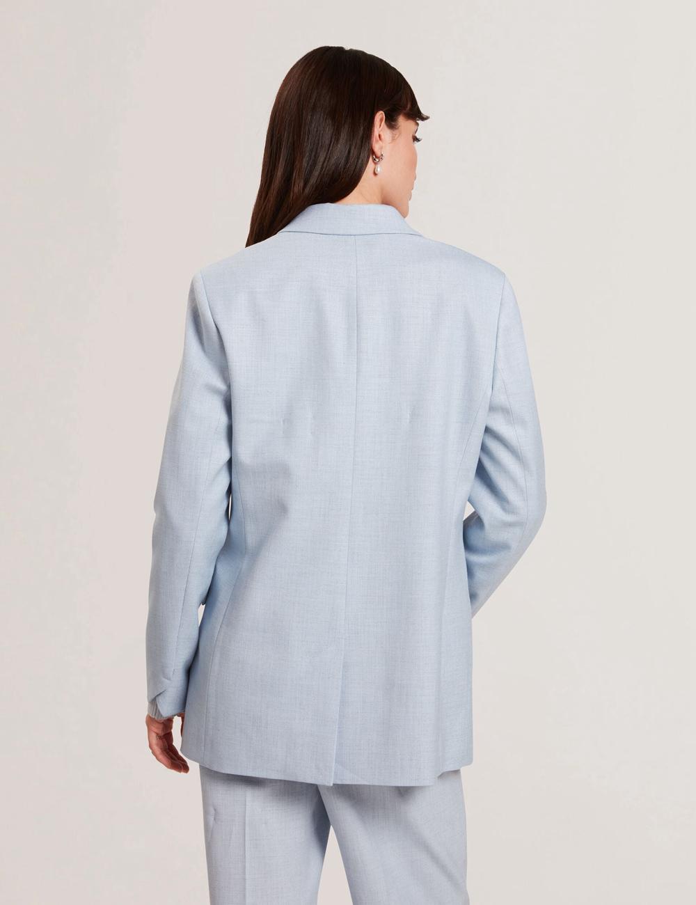 Women Ted Baker CARNI - Relaxed Tailored Single Breasted Blazers Blue | KSA  6291-BRELD