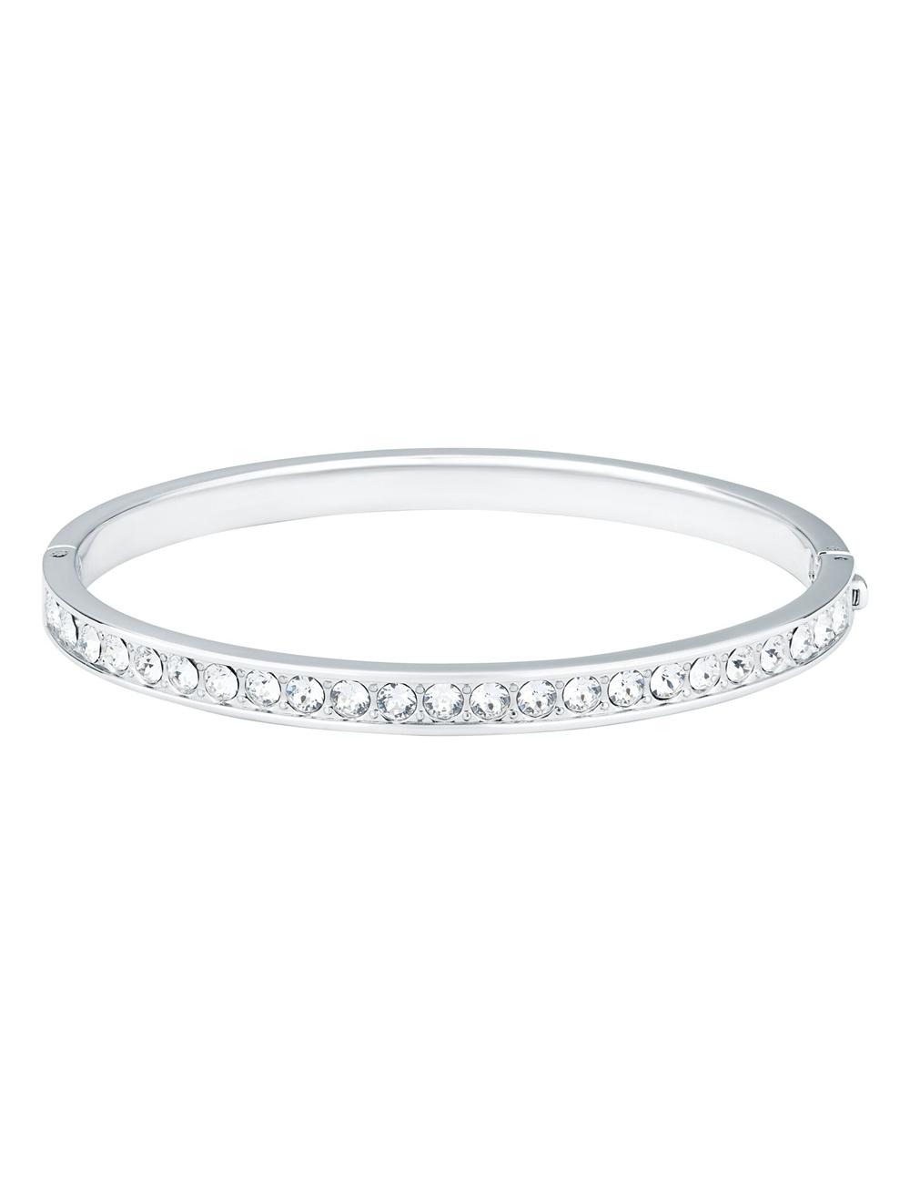 Women Ted Baker CLEMARA - Crystal Hinge Bangle Bracelets Silver | KSA  1283-TIGER