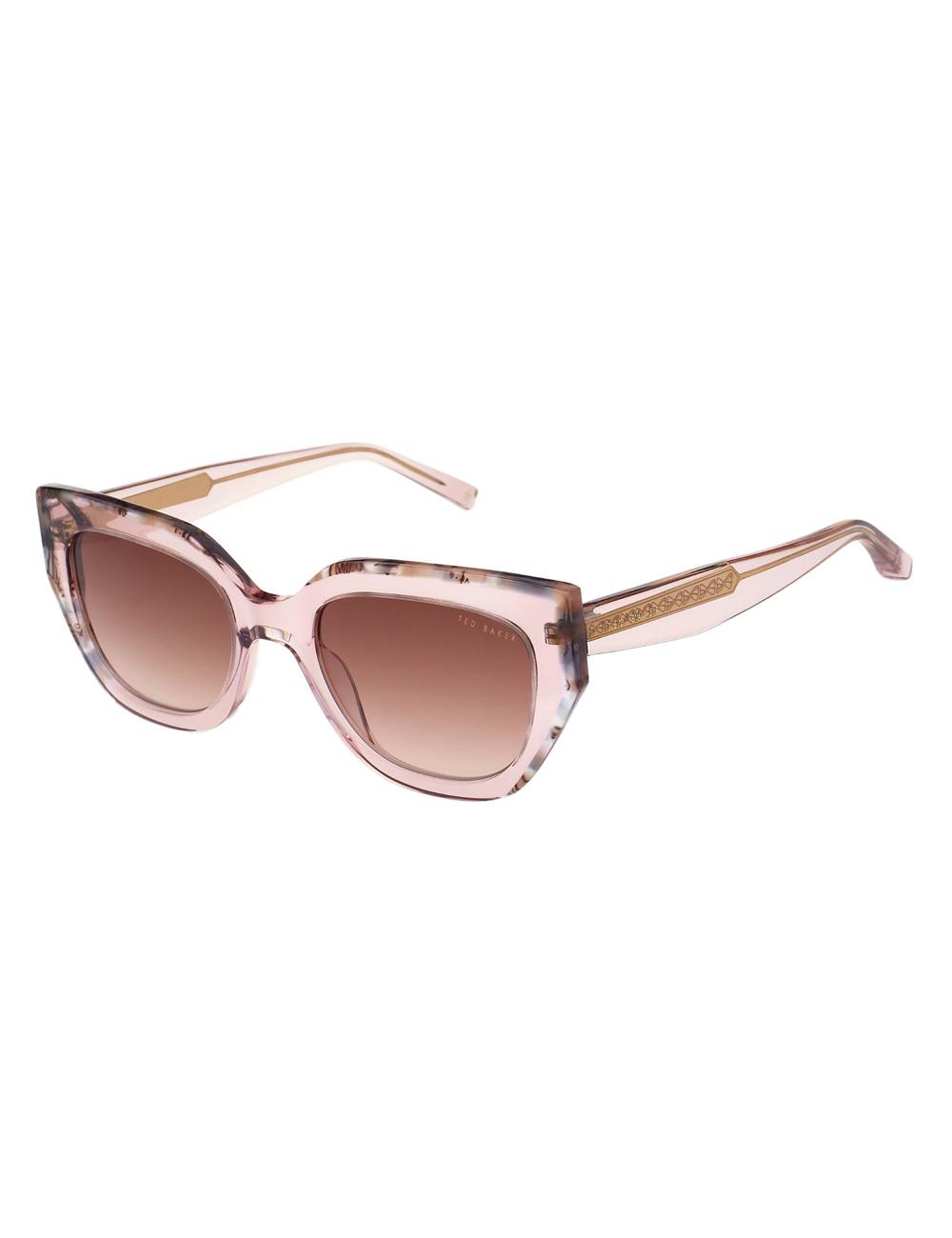 Women Ted Baker CORAL - Chunky Cat Eye Acetate Sunglasses Pink | KSA  2309-KRNXH