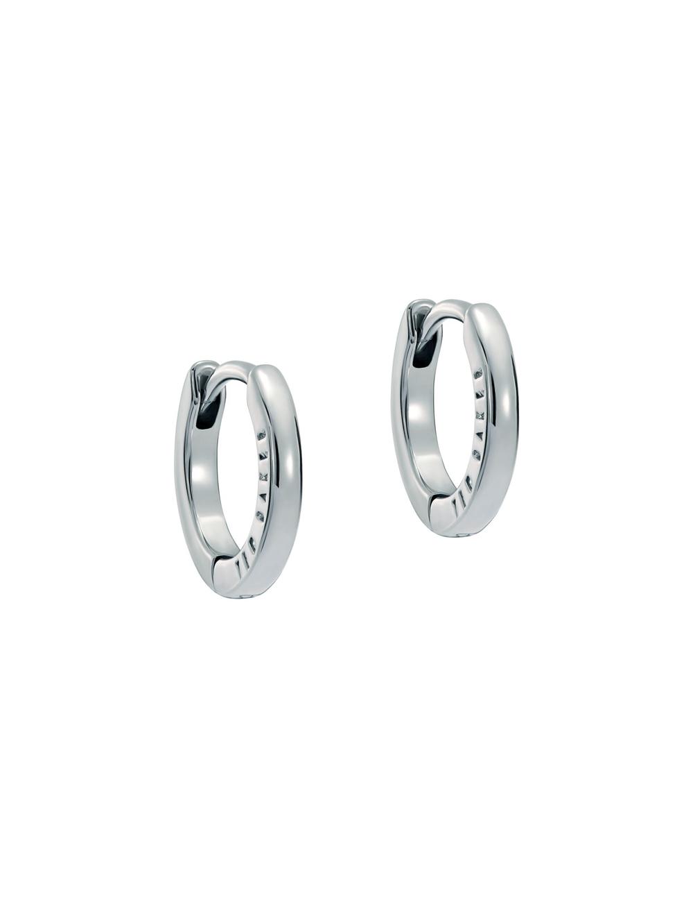 Women Ted Baker CRISLIE - Engraved Logo Small Hoop Earrings Silver | KSA  9385-IDMAQ