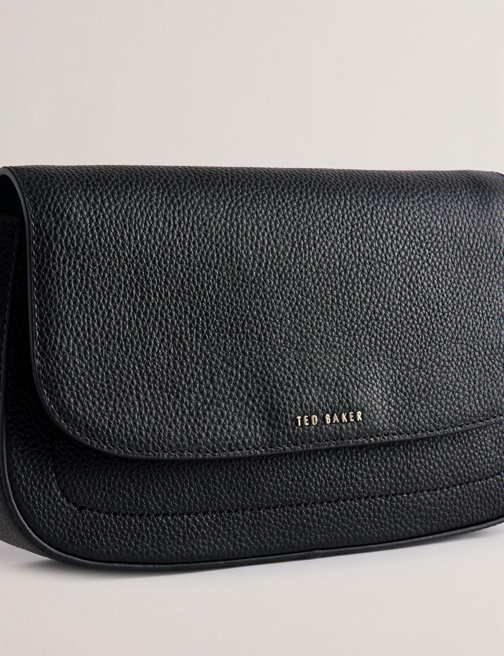 Women Ted Baker DARILIE - Leather Webbing East West Satchel Satchel Bags Black | KSA  0624-BJLAO