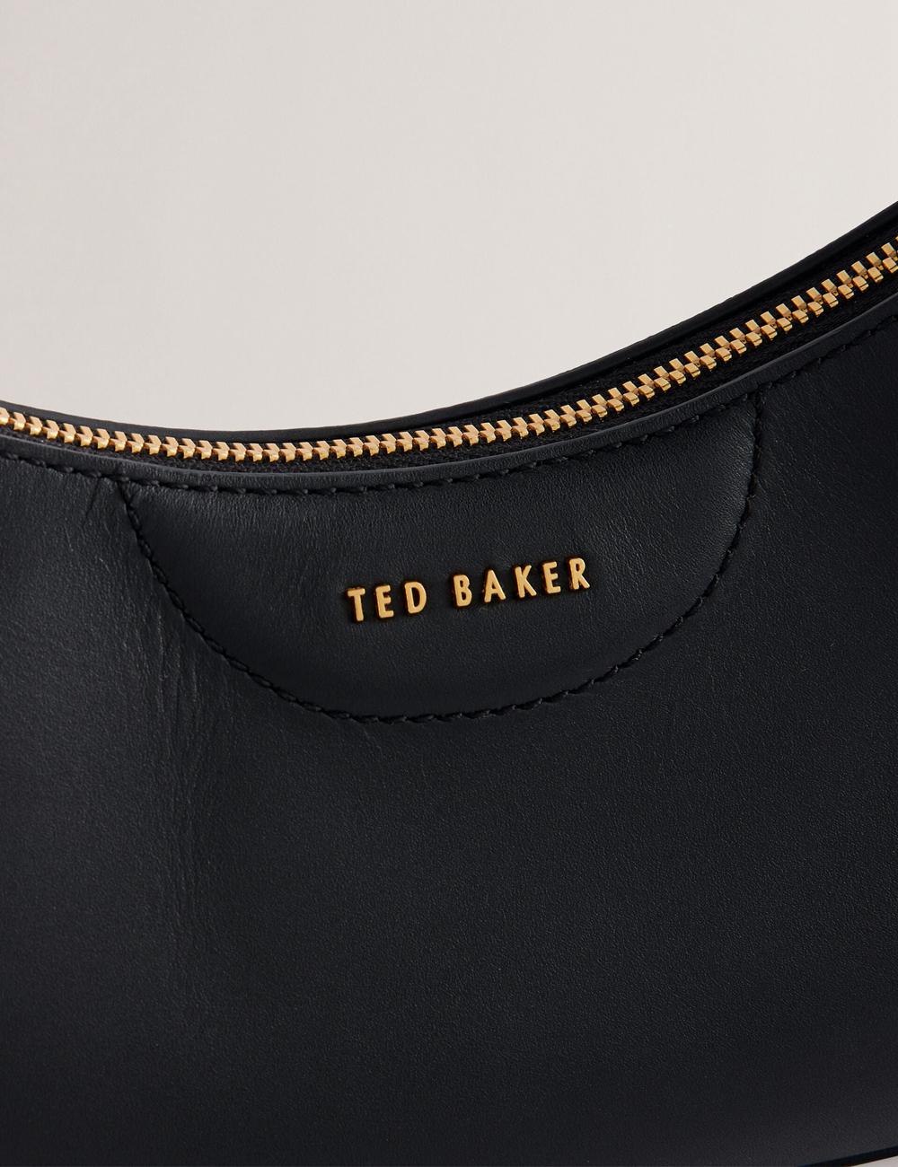 Women Ted Baker ESSIY - Leatheruette With Webbing Strap Shoulder Bags Black | KSA  2934-JPYAR