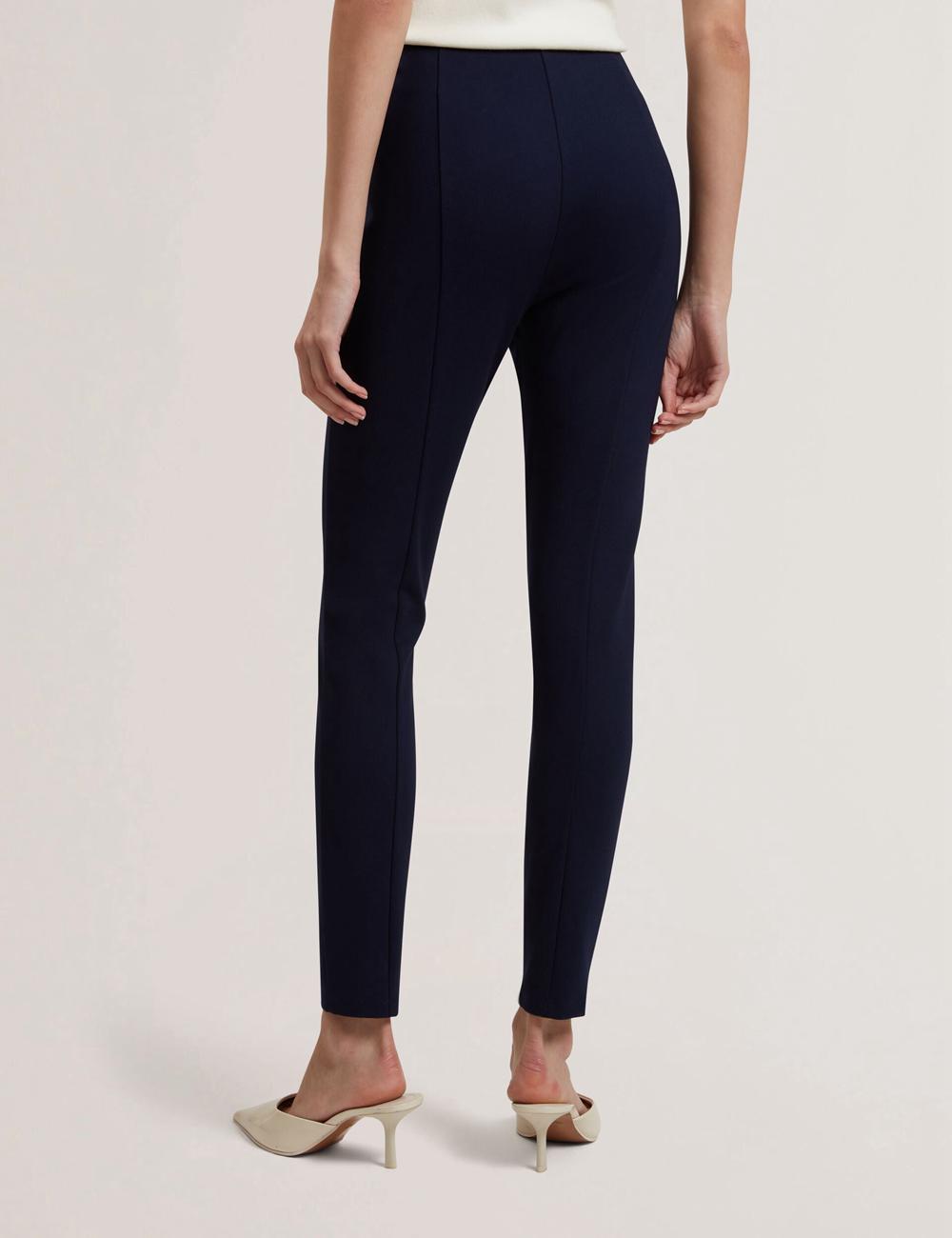 Women Ted Baker FELINDA - Fly Front Stretchy Leggings Navy | KSA  5296-ODYMB