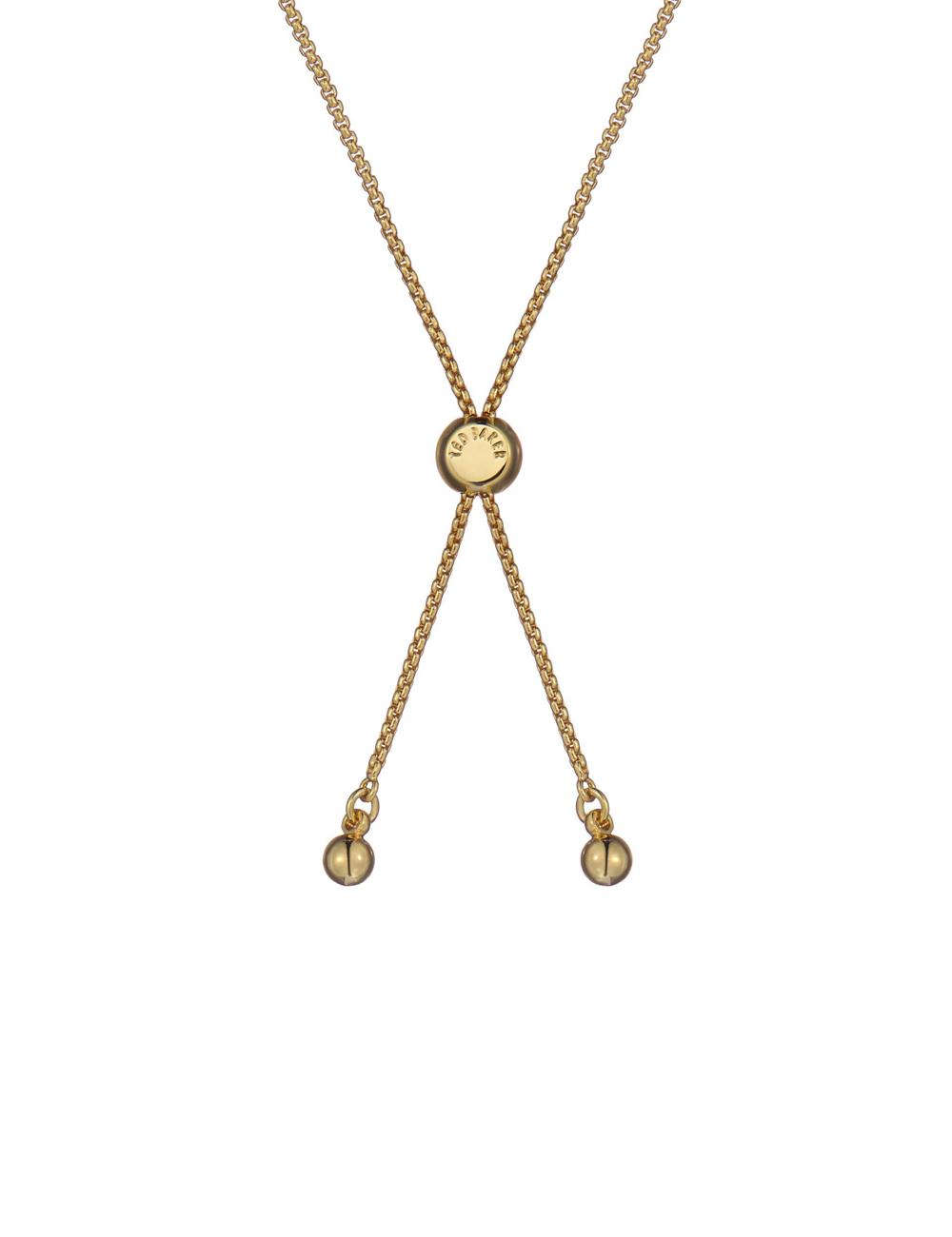 Women Ted Baker FLORIE - Pearl Flower Adjustable Chain Bracelets Gold | KSA  3176-QTNUK