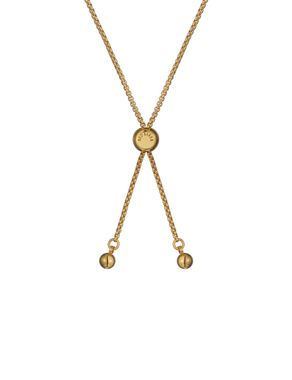 Women Ted Baker FLORINA - Crystal Flower Adjustable Bracelets Gold | KSA  4128-PURCS