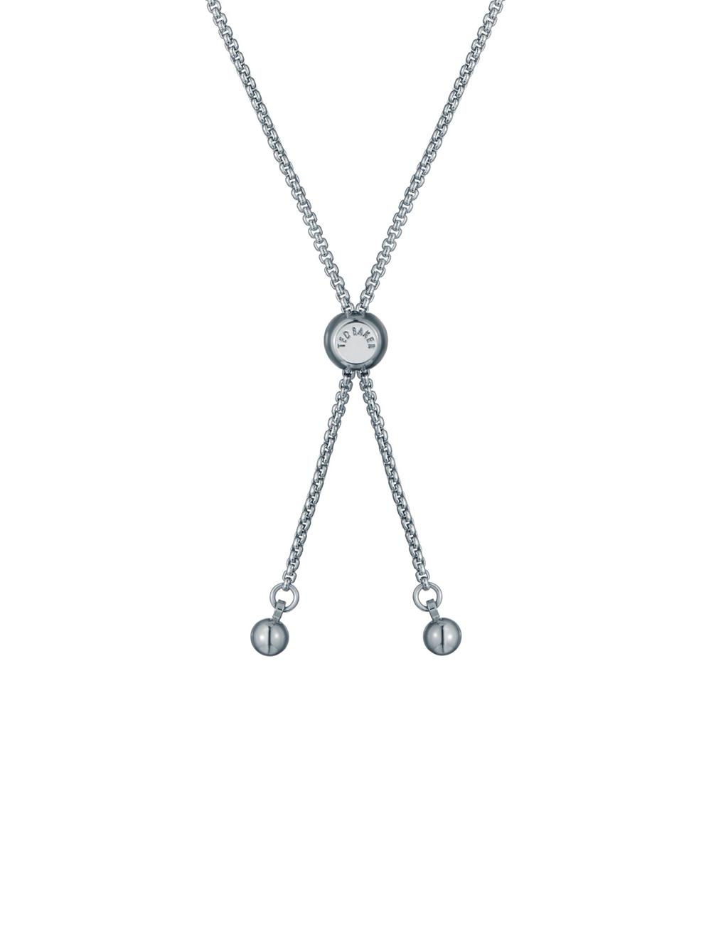 Women Ted Baker FLORINA - Crystal Flower Adjustable Slider Bracelets Silver | KSA  0724-UBLDG