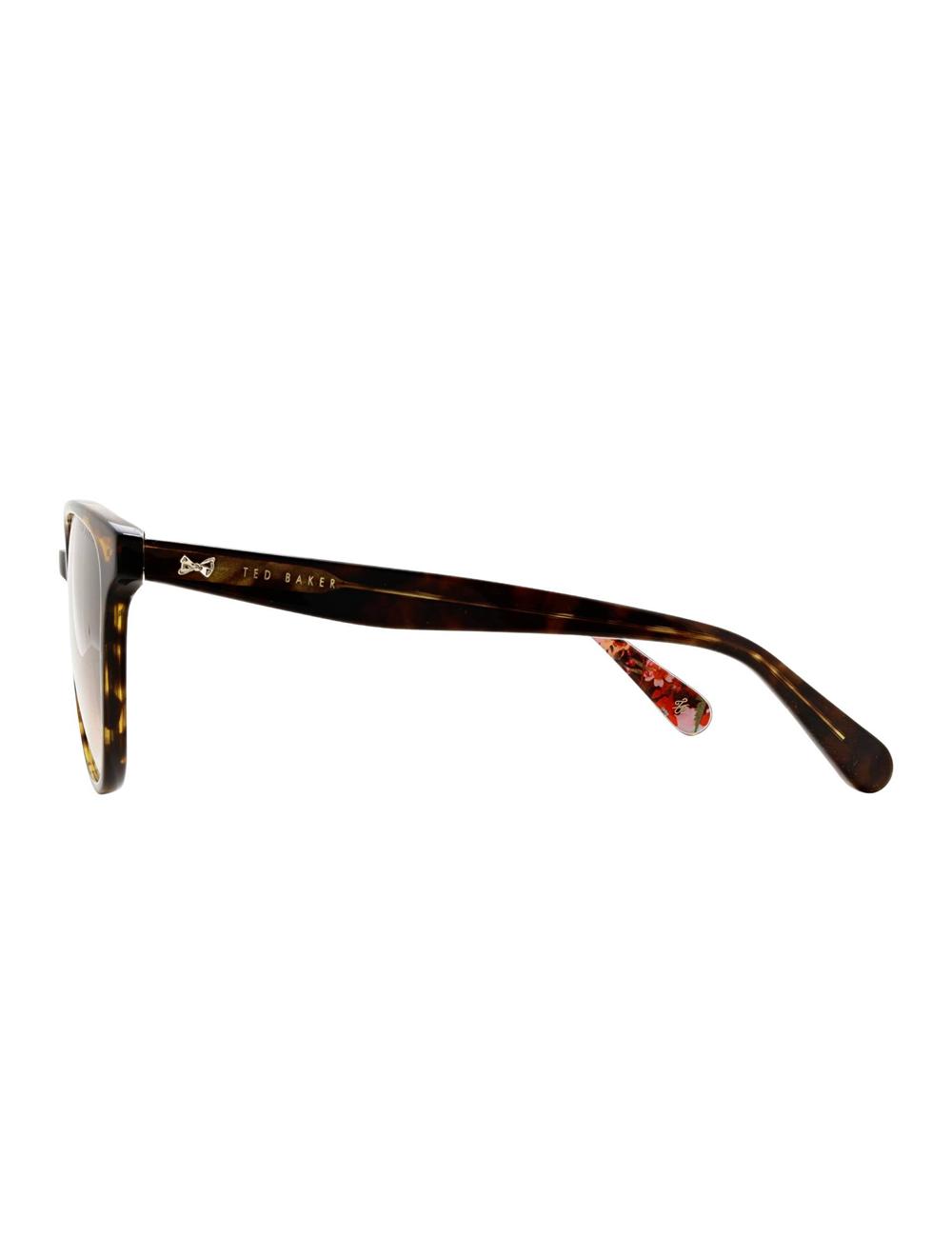 Women Ted Baker FLORI - Classic Round Print Detail Sunglasses Brown | KSA  7358-GZSLW