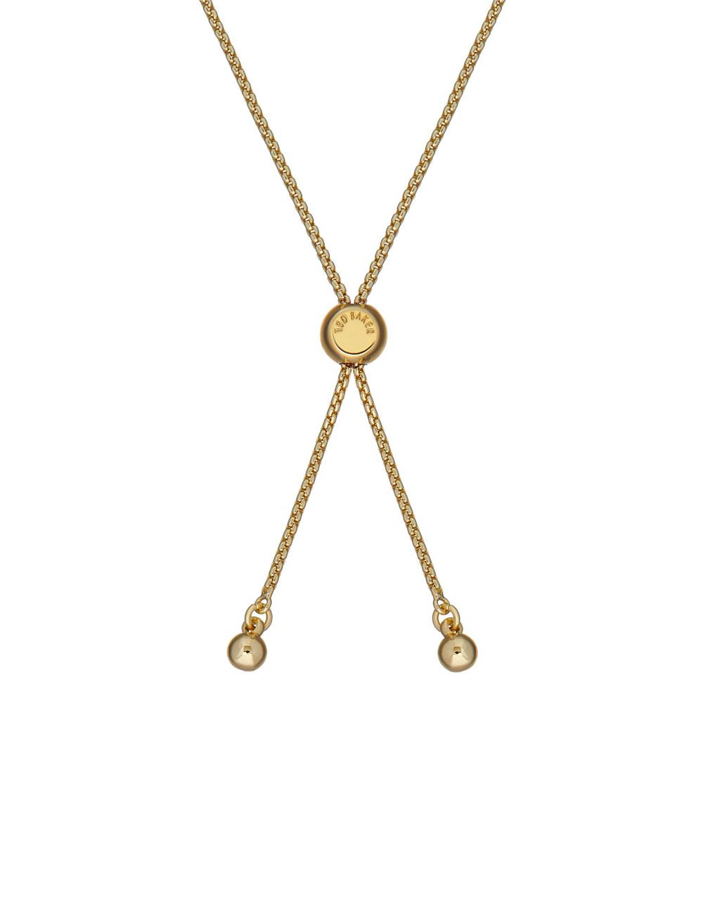 Women Ted Baker INELA - Island Pearl Bead Adjustable Bracelets Gold | KSA  7163-RGKBS