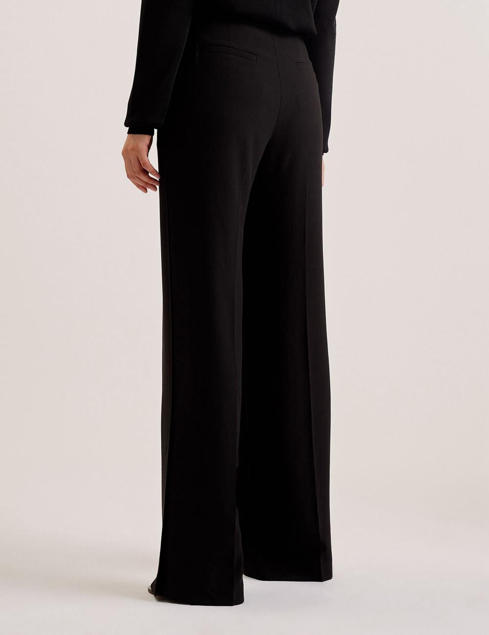Women Ted Baker INUT - Tailored High Waist Wide Leg Trousers Black | KSA  0594-VWURB