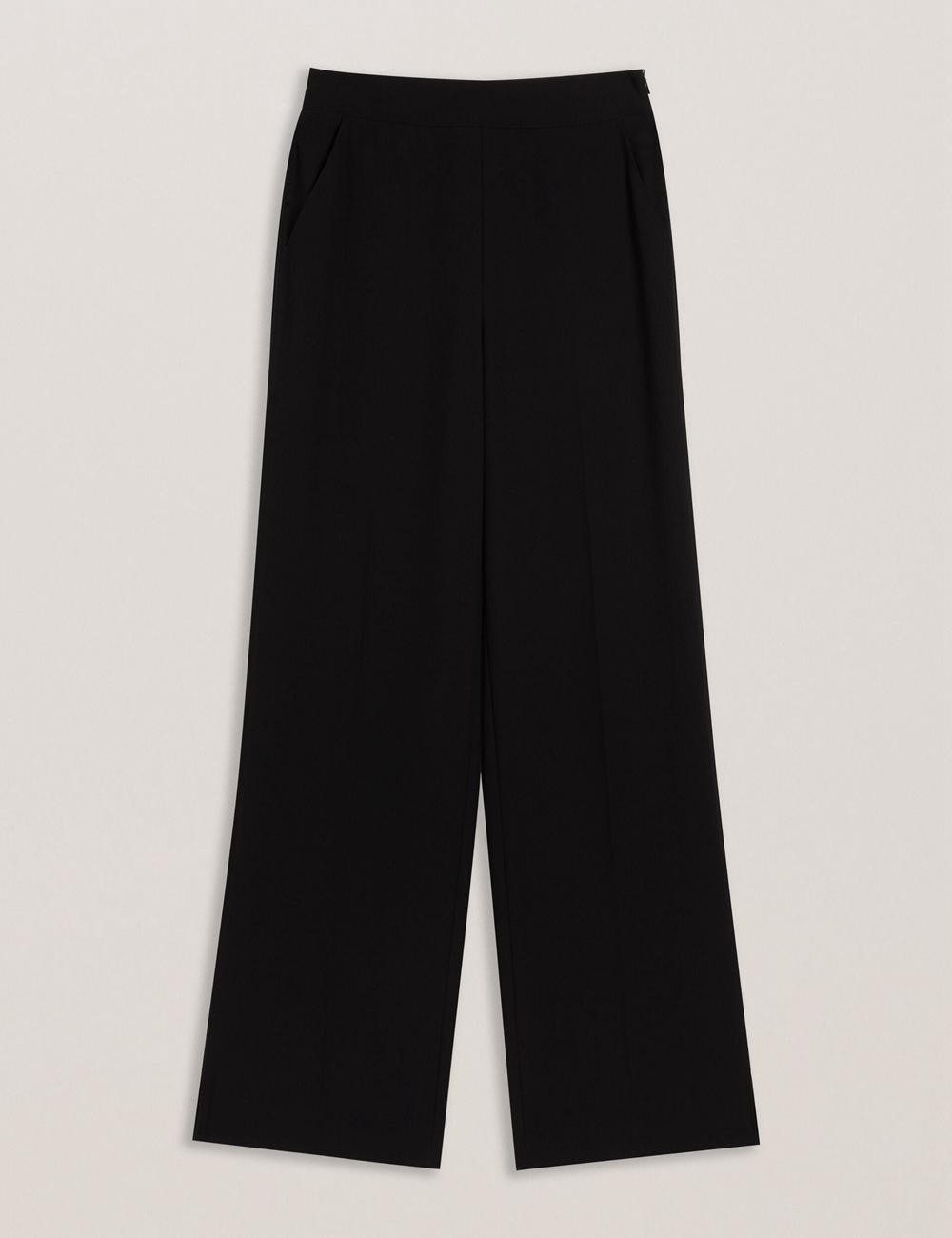 Women Ted Baker INUT - Tailored High Waist Wide Leg Trousers Black | KSA  0594-VWURB