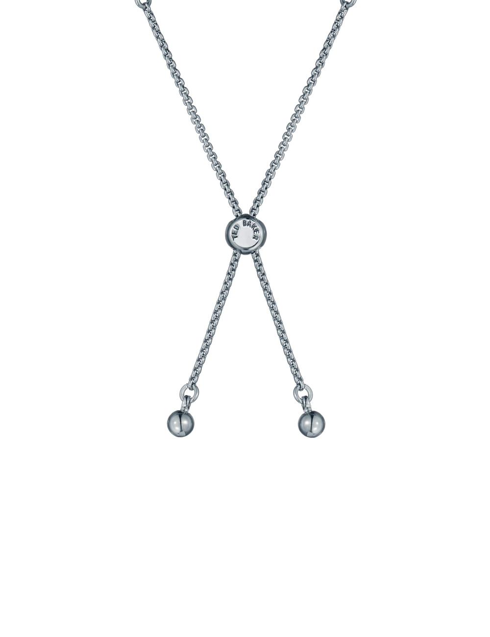 Women Ted Baker ISABELA - Baguette Crystal Adjustable Bracelets Silver | KSA  0325-PSTRB