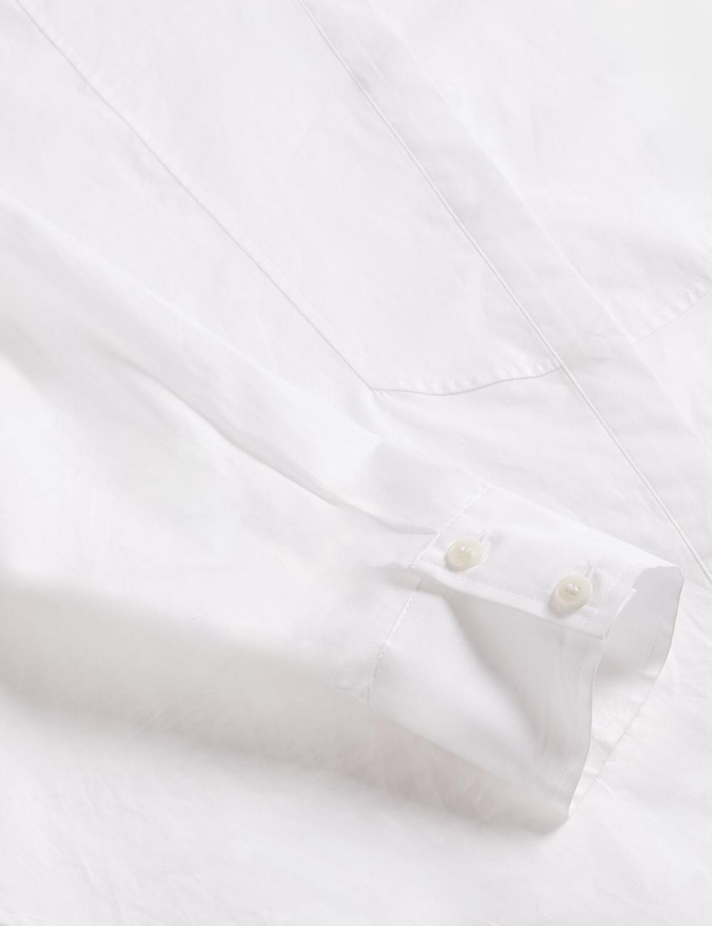 Women Ted Baker IZOTE - Oversized Drop Shoulder Bib Detail Casual Shirts White | KSA  3246-HQUGJ