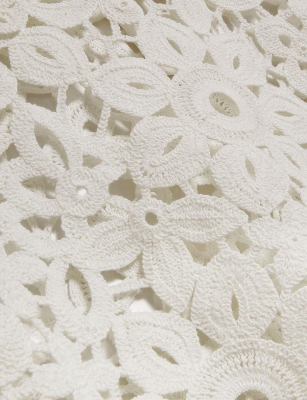Women Ted Baker JOYYRA - Floral Crochet Knit Sleeveless Tops White | KSA  0148-SCADL
