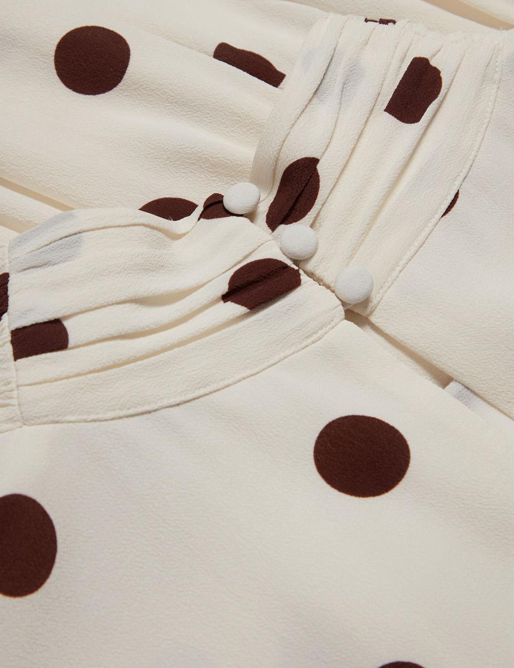 Women Ted Baker JUTUVA - Polka Dot Neck Shift Mini Dresses Ivory | KSA  1076-MECQS