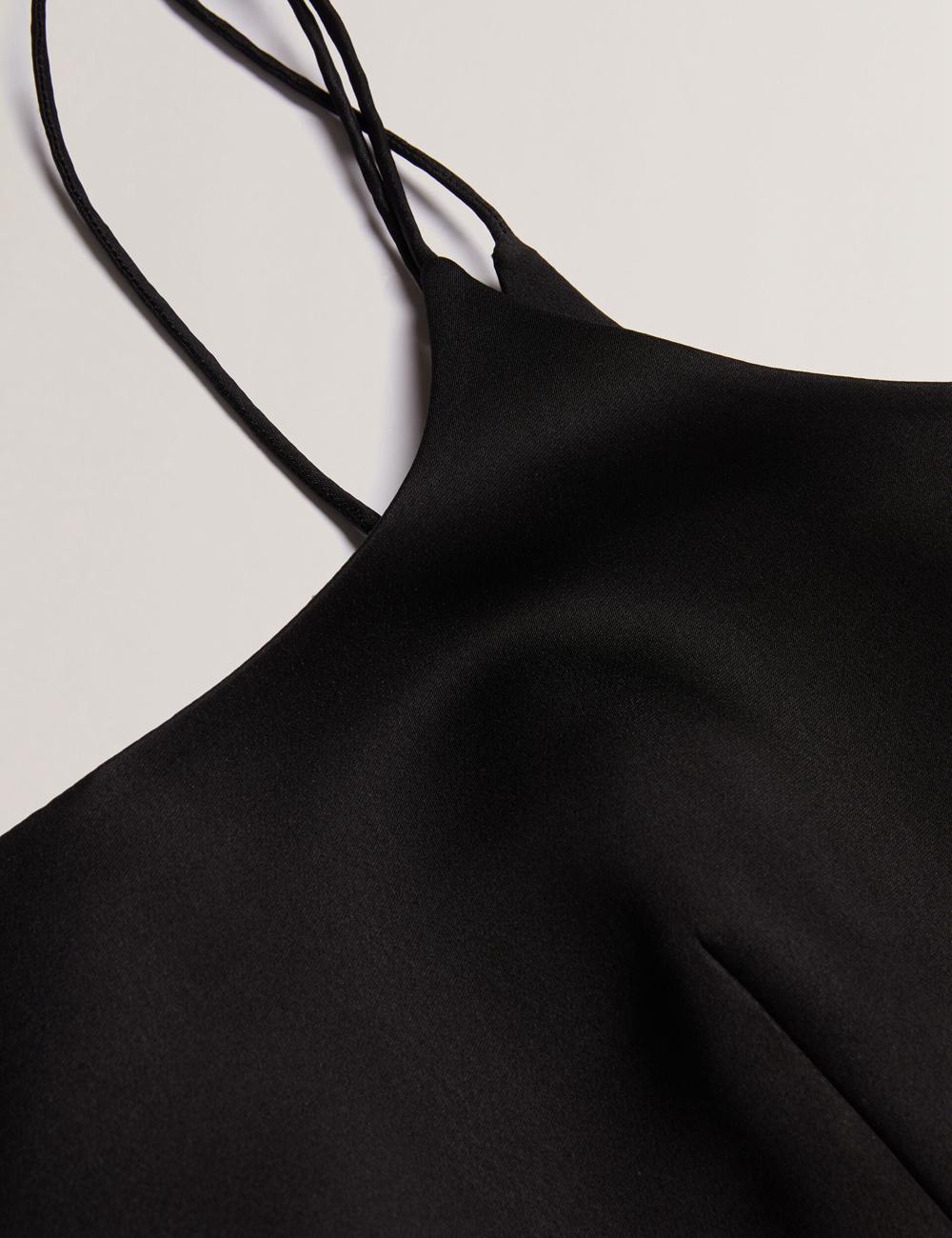 Women Ted Baker KAVALA - Strap Square Neck Mini Dresses Black | KSA  4021-RQLSA