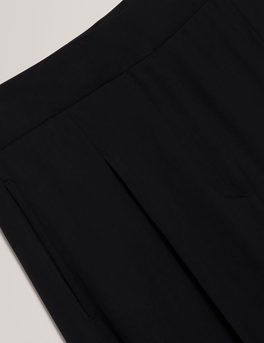 Women Ted Baker KIOLLI - Wool Blend Barrel Leg Tailored Trousers Black | KSA  9063-SWQMA