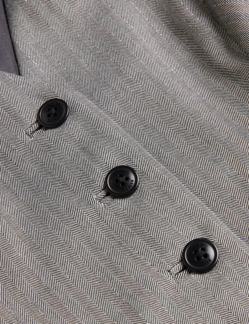 Women Ted Baker KOAW - Herringbone Single Breasted Suit Waistcoat Dk-Grey | KSA  8529-PLMCV