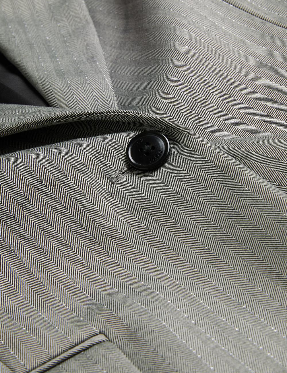 Women Ted Baker KOA - Oversized Herringbone Single Breasted Blazers Dk-Grey | KSA  0718-SDTZV
