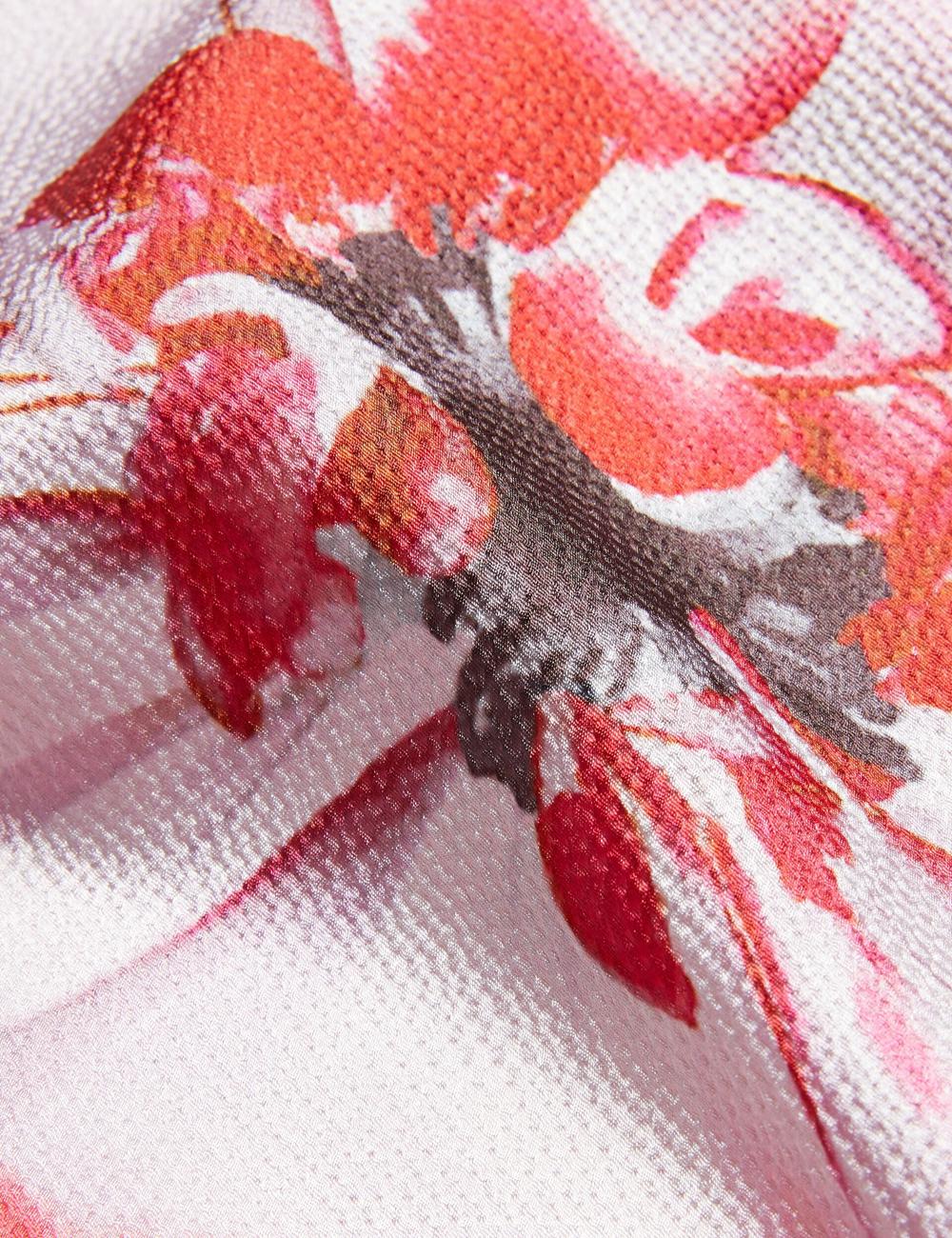 Women Ted Baker KOHANA - Floral Satin High Neck Sleeveless Top Blouses Red | KSA  4358-NVXTD