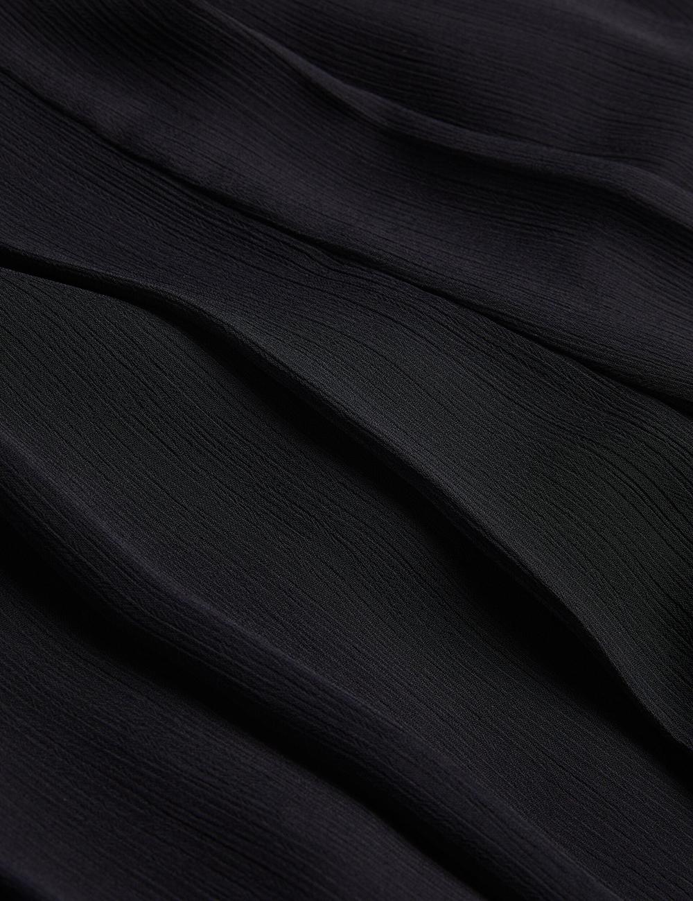 Women Ted Baker KOKUTO - Chiffon Pleated Wide Leg Palazzo Trousers Black | KSA  1583-JWEDN