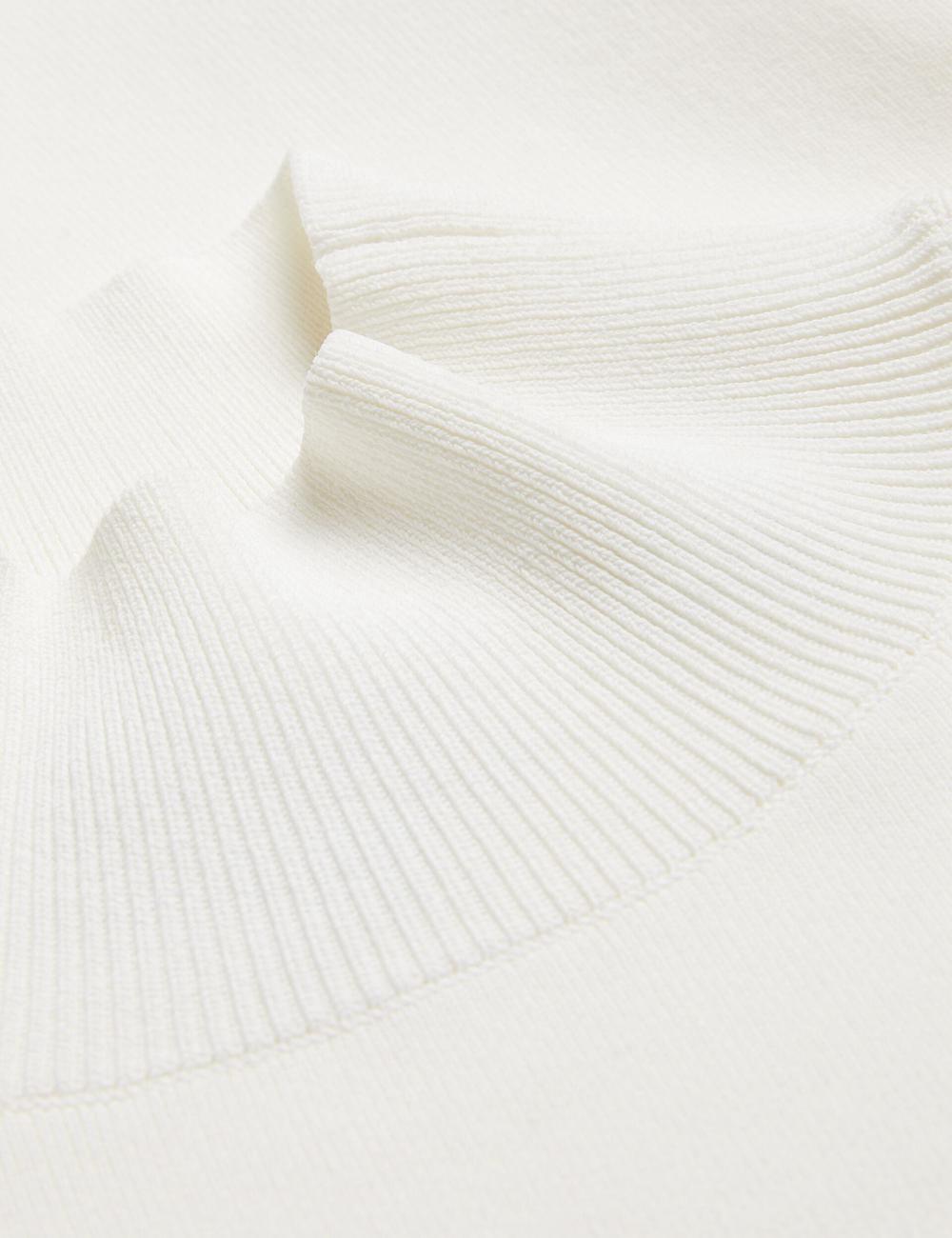Women Ted Baker LAYNHA - Flared Sleeve High Neck Knitted Top Jumpers Ivory | KSA  8240-FLAZQ