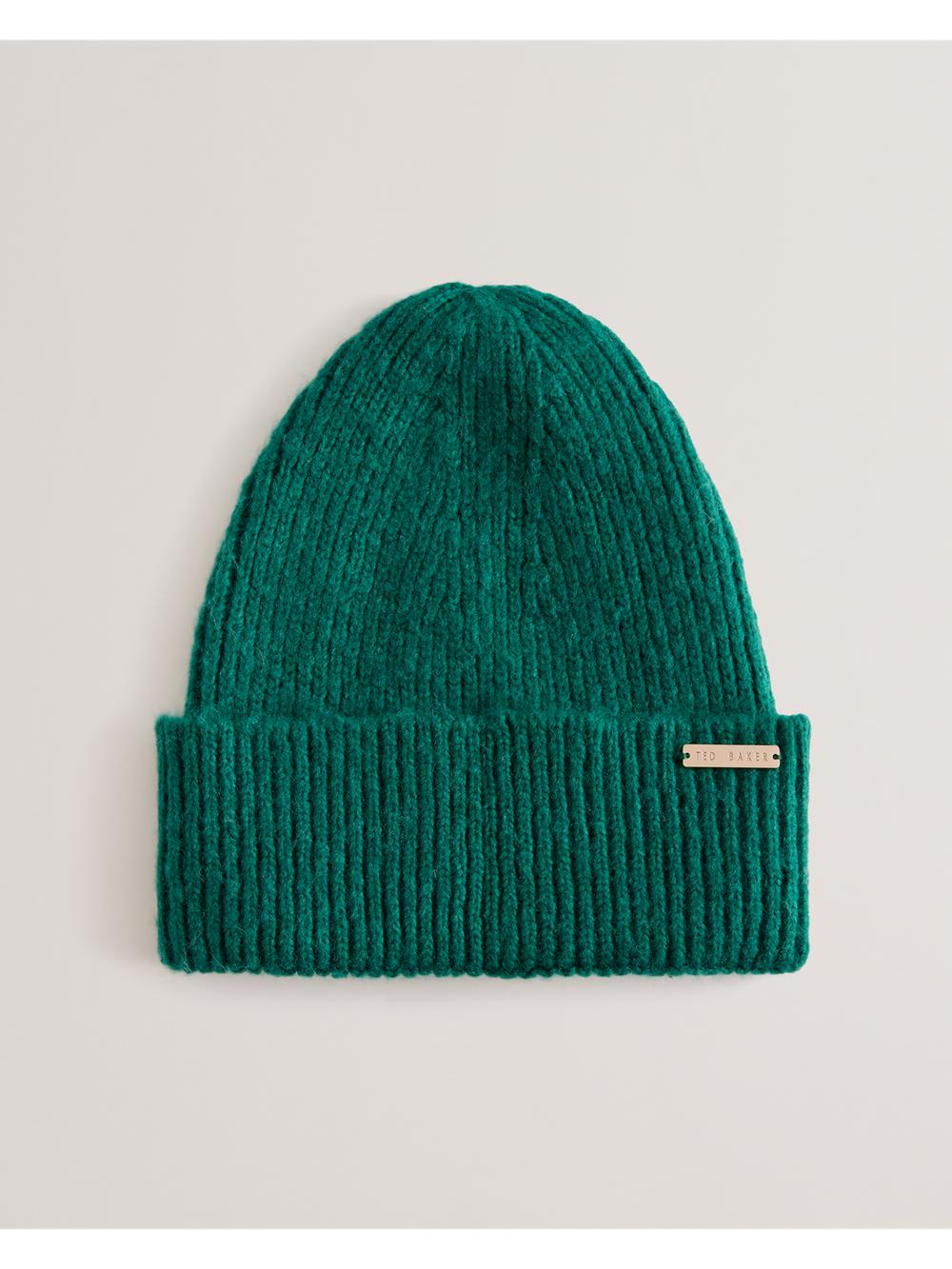 Women Ted Baker LIDIAAS - Wool Blend Ribbed Knit Beanie Hats Dk-Green | KSA  7312-KFRPY