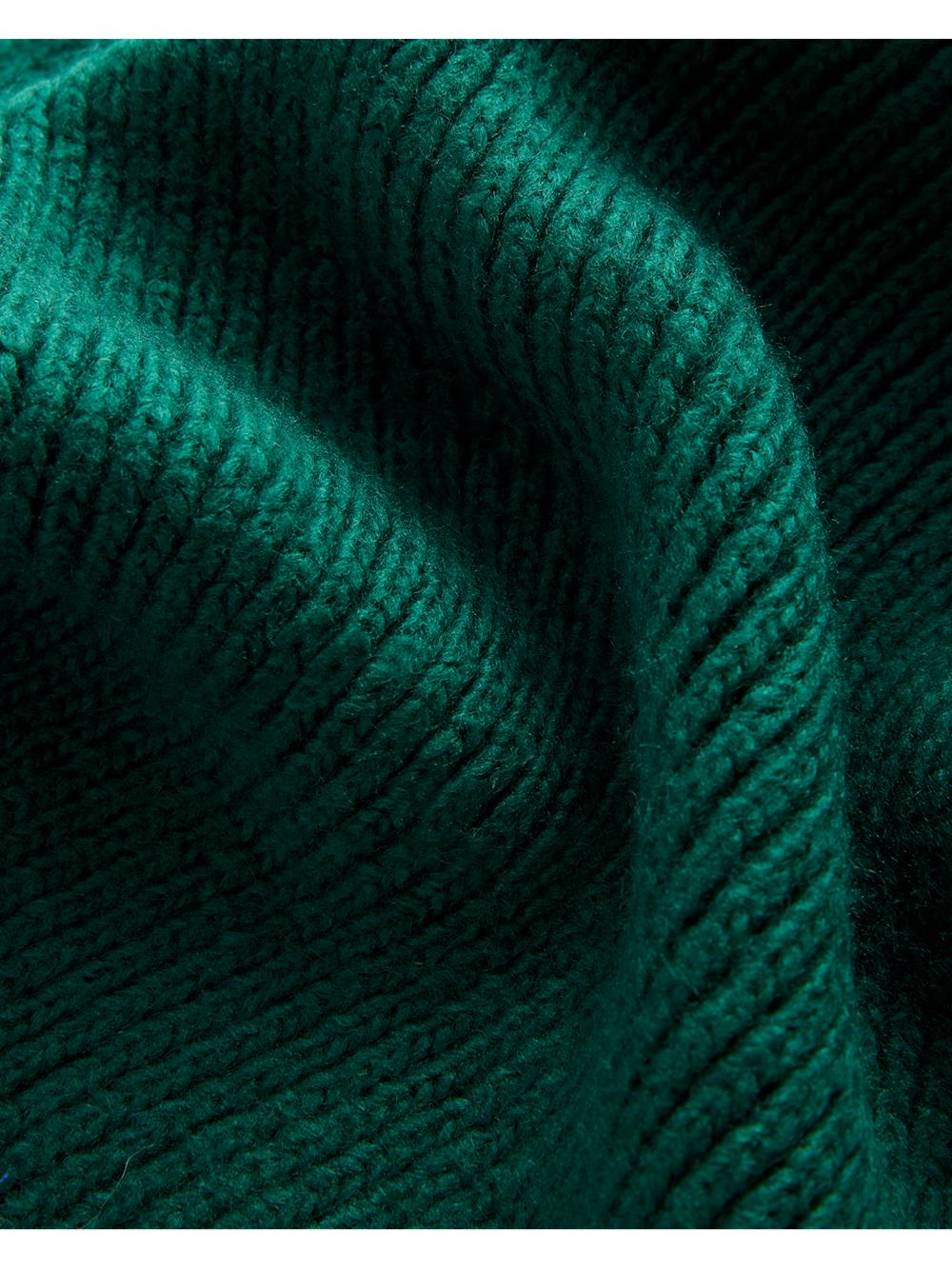 Women Ted Baker LIDIIES - Ribbed Wool Blend Knitted Scarves Dk-Green | KSA  1590-RHACW