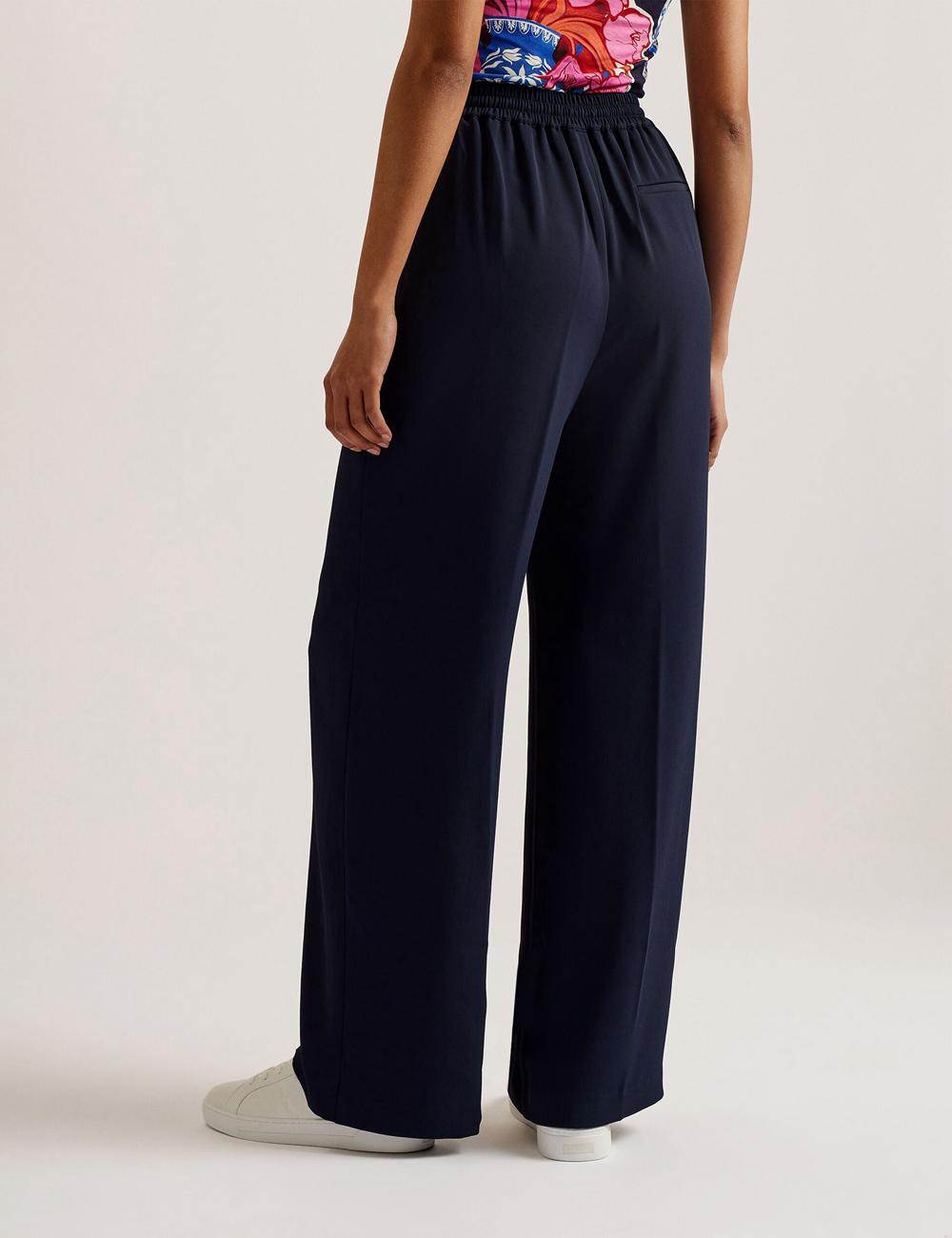 Women Ted Baker LILIAAH - Wide Leg Tailored Joggers Navy | KSA  2379-TLONV