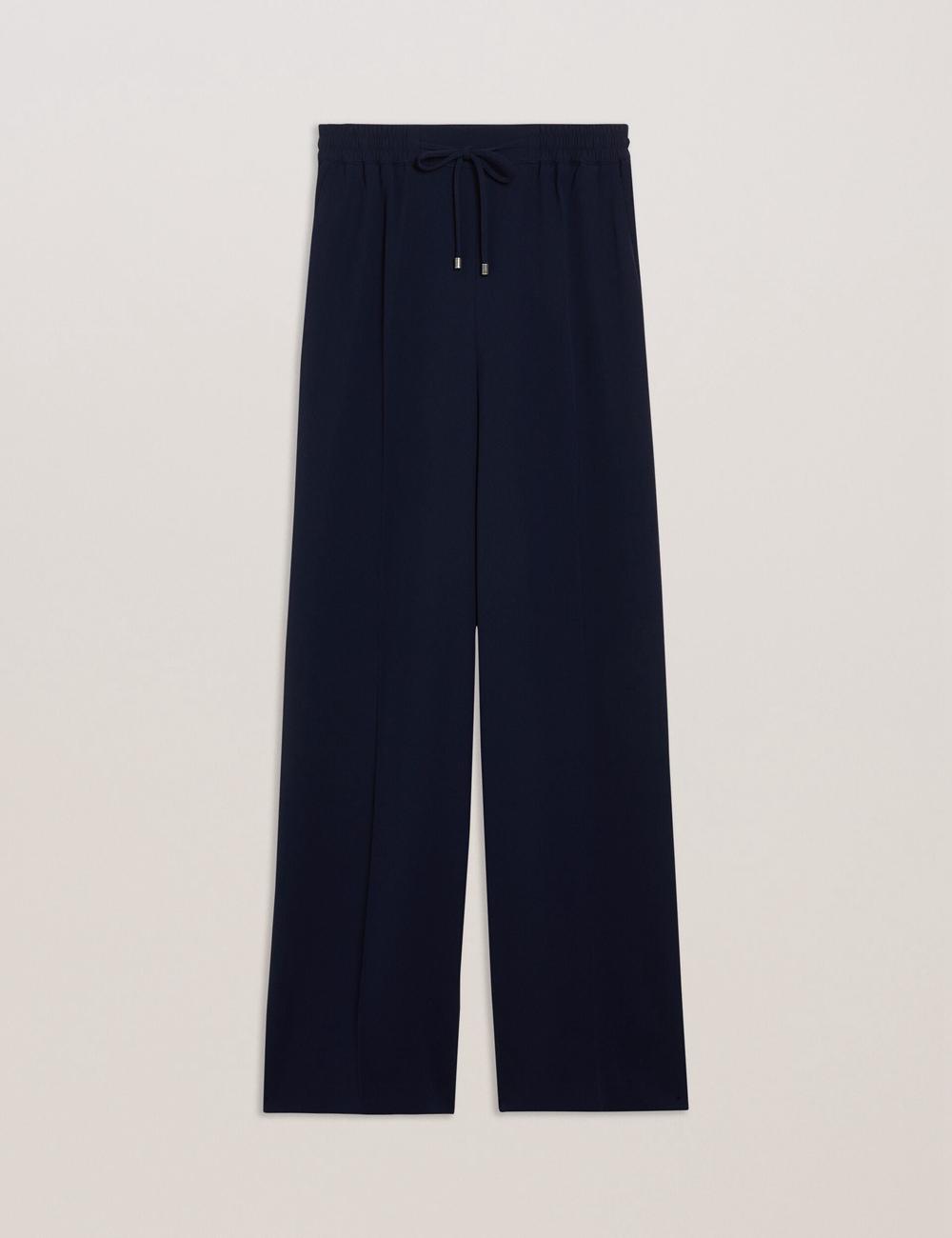Women Ted Baker LILIAAH - Wide Leg Tailored Joggers Navy | KSA  2379-TLONV