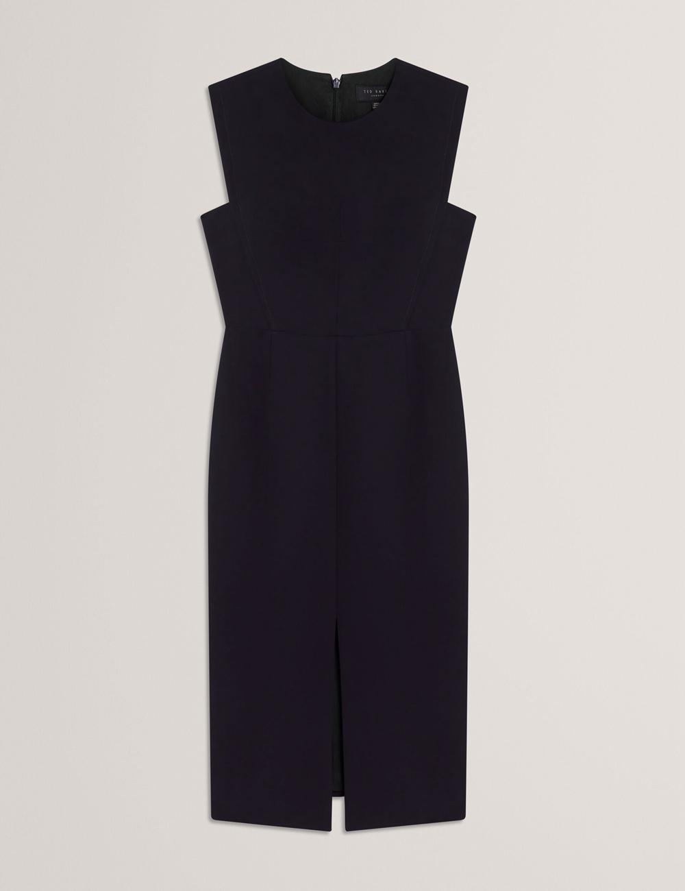 Women Ted Baker MANABDL - Tailored Sleeveless With Front Split Midi Dresses Navy | KSA  9480-QYUPN