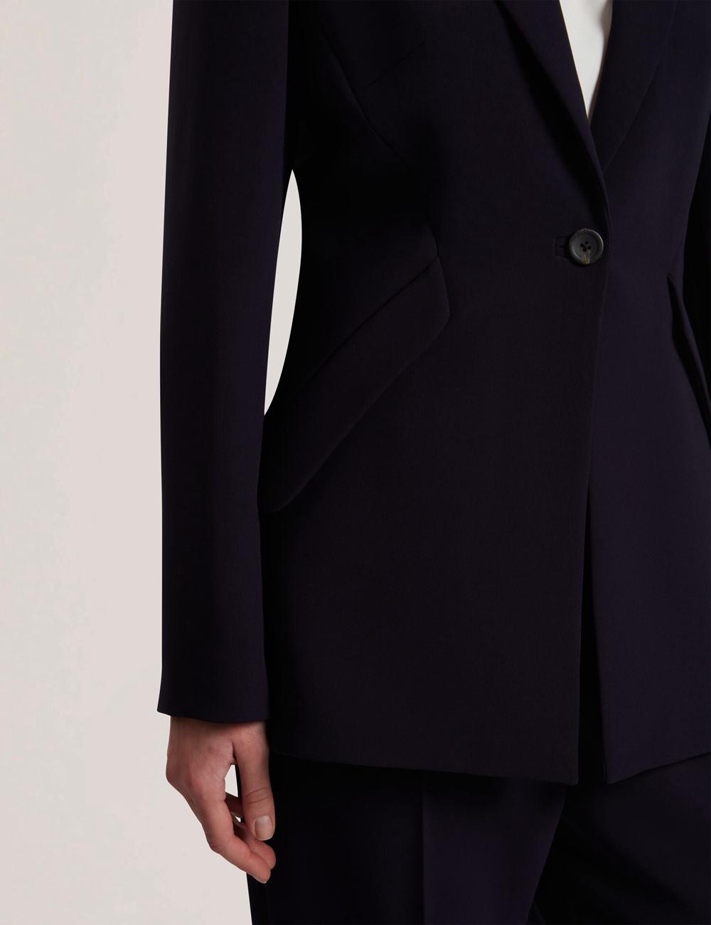 Women Ted Baker MANABL - Slim Fit Single Breasted Tailored Blazer Jackets Navy | KSA  0914-OAHUG