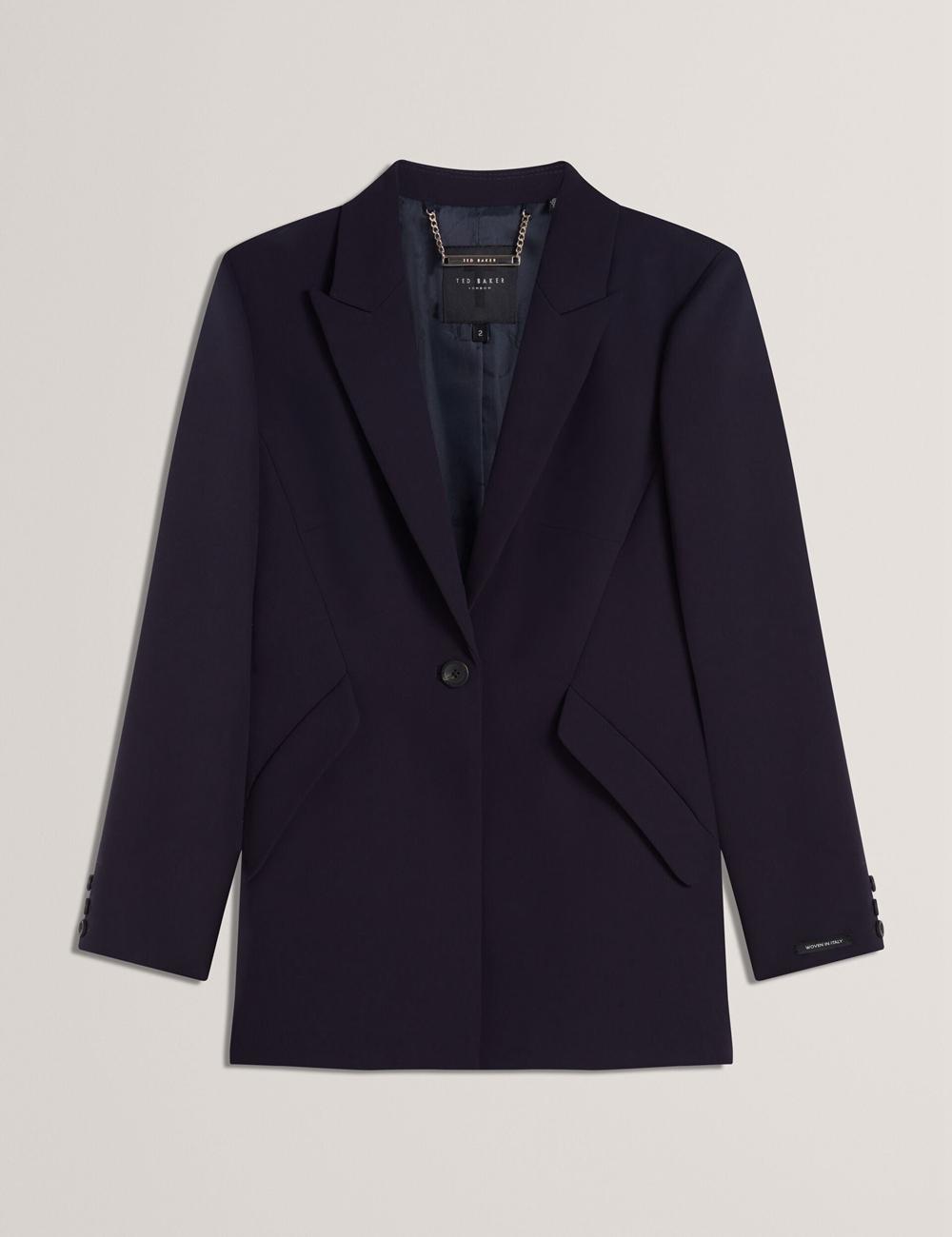 Women Ted Baker MANABL - Slim Fit Single Breasted Tailored Blazer Jackets Navy | KSA  0914-OAHUG