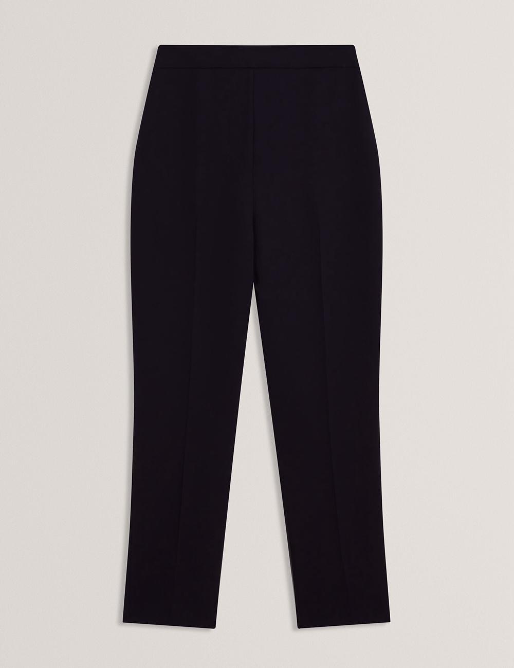 Women Ted Baker MANABTL - High Waist Tapered Leg Tailored Trousers Navy | KSA  5698-WOGZT