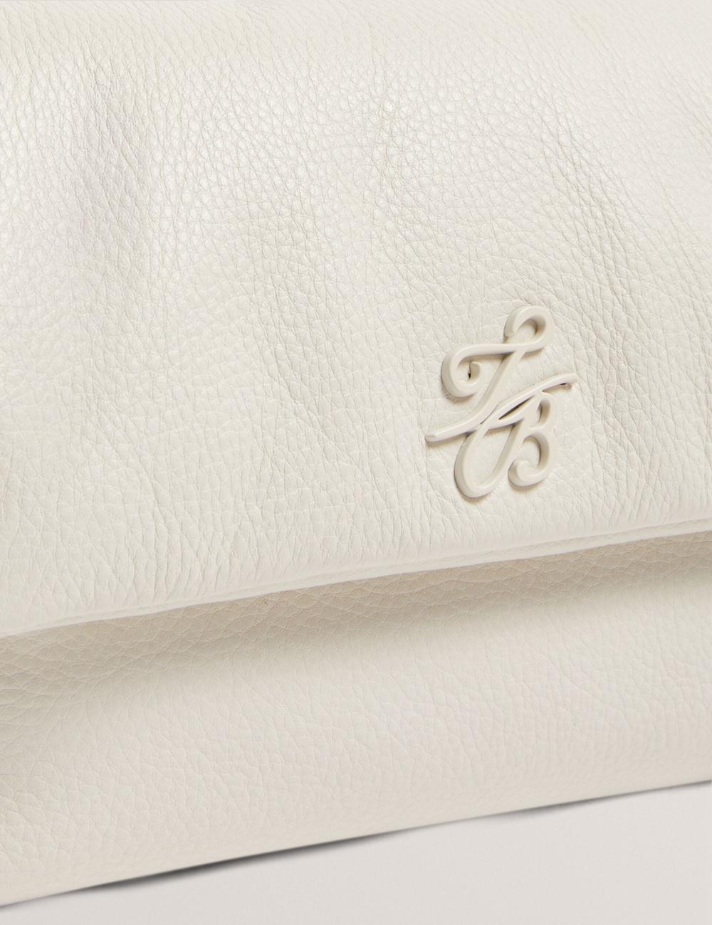 Women Ted Baker MARRISA - Padded Leather Fold Over Crossbody Bags Ecru | KSA  5012-XYAMW