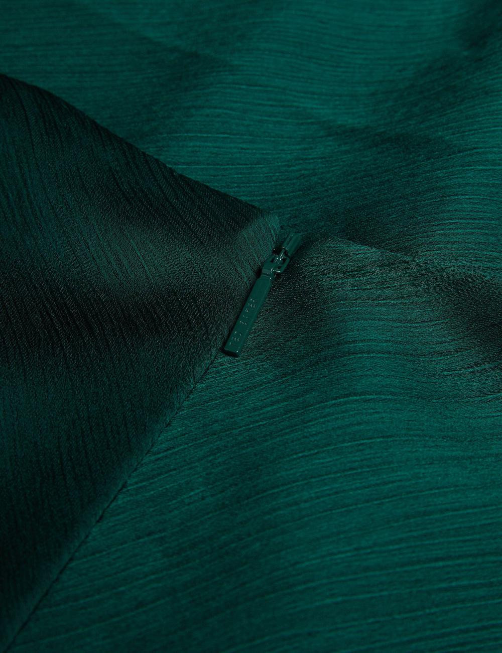 Women Ted Baker MISRINA - Drape Neck Detail Satin Top Jumpers Dk-Green | KSA  5632-NMIFC