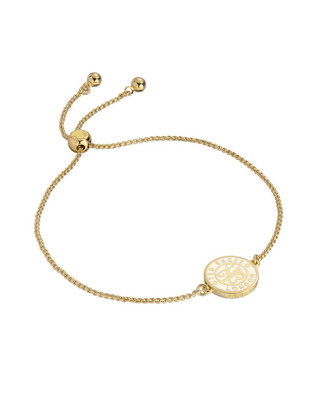 Women Ted Baker MONELLE - Monogram Logo Coin Adjustable Bracelets Gold | KSA  2091-YWXUN