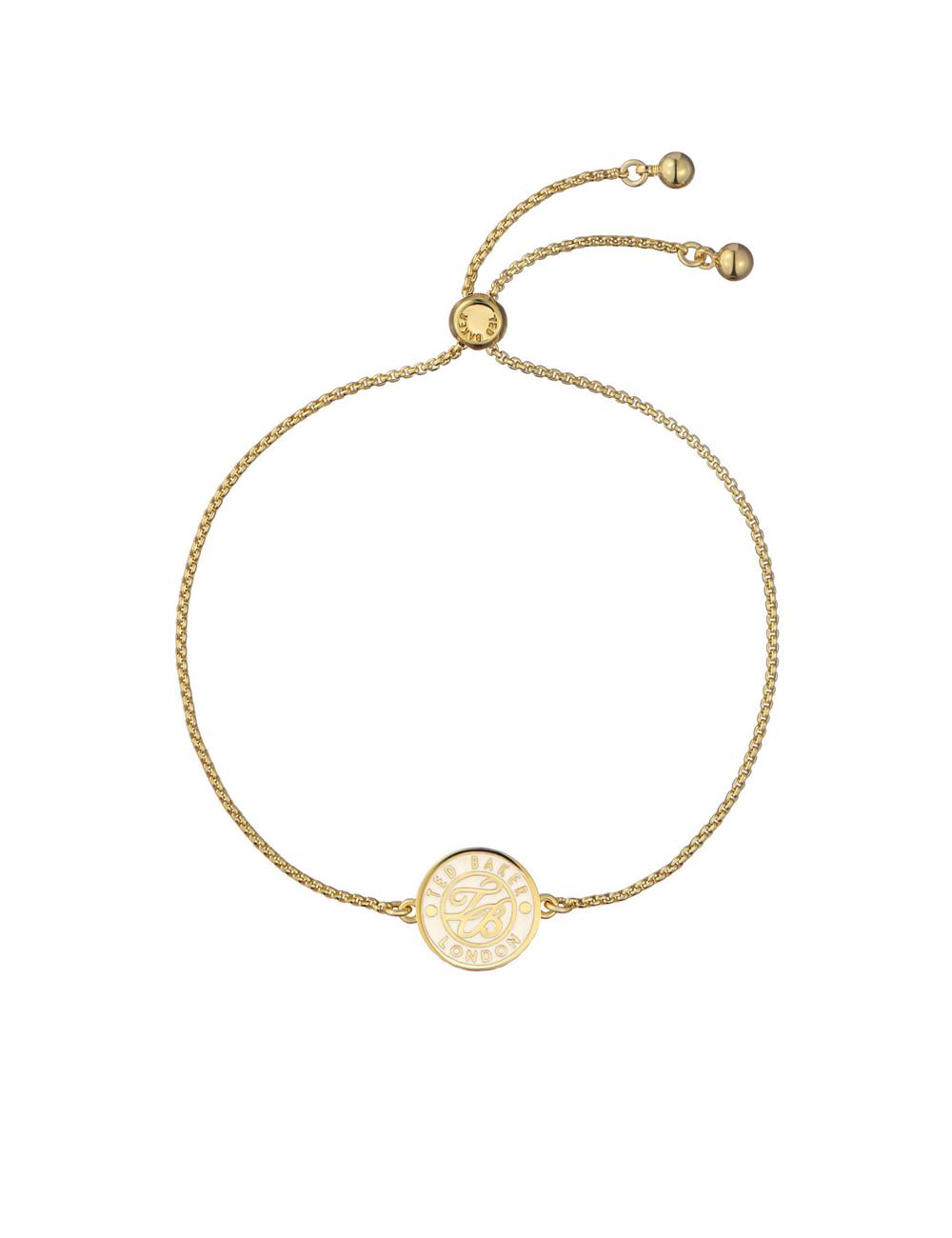 Women Ted Baker MONELLE - Monogram Logo Coin Adjustable Bracelets Gold | KSA  2091-YWXUN