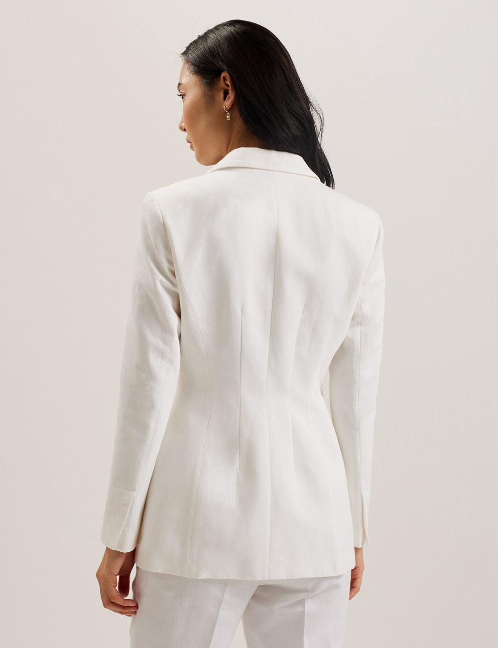 Women Ted Baker MUSUB - Tailored with Faux Pockets Blazers White | KSA  7610-NOBZE