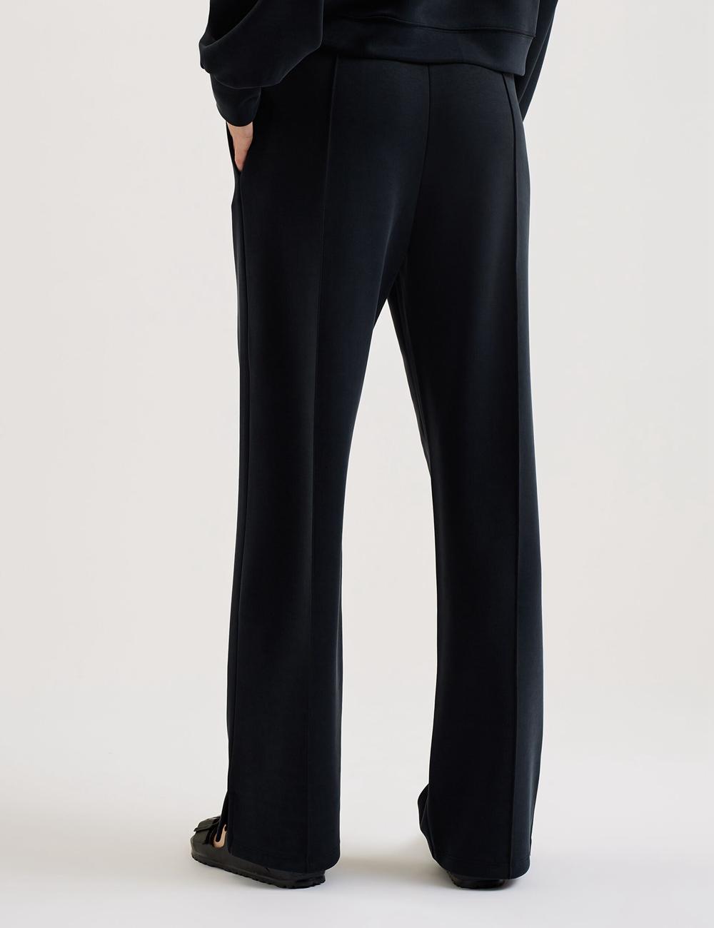 Women Ted Baker NOWELLL - Straight Leg Joggers With Split Hem Joggers Black | KSA  9350-UZOLK