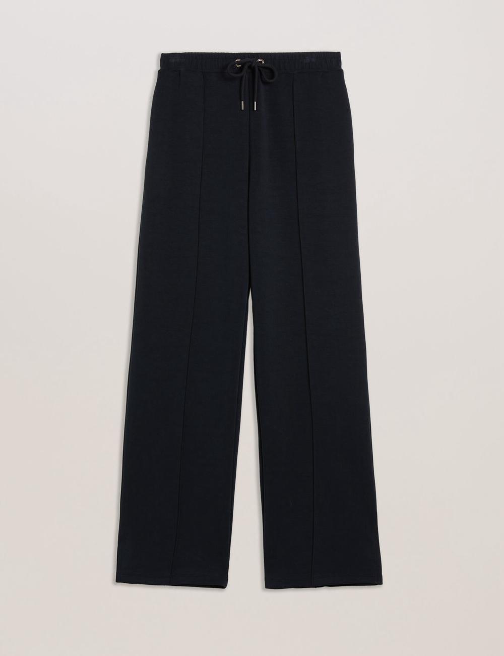 Women Ted Baker NOWELLL - Straight Leg Joggers With Split Hem Joggers Black | KSA  9350-UZOLK