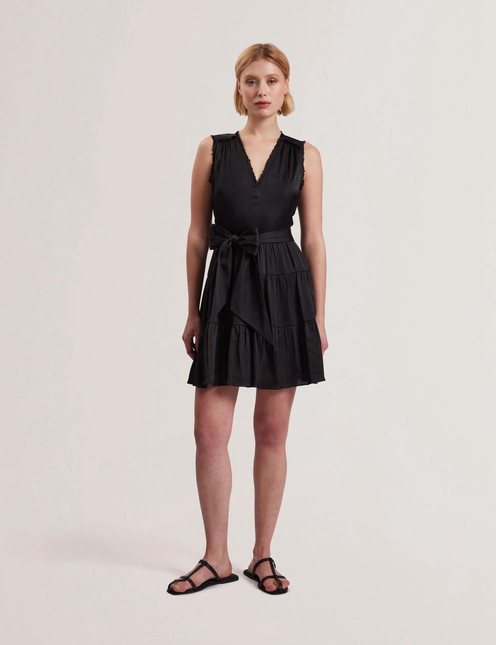 Women Ted Baker OTIANA - Sleeveless Waistred Mini Dresses Black | KSA  1845-IRBUW